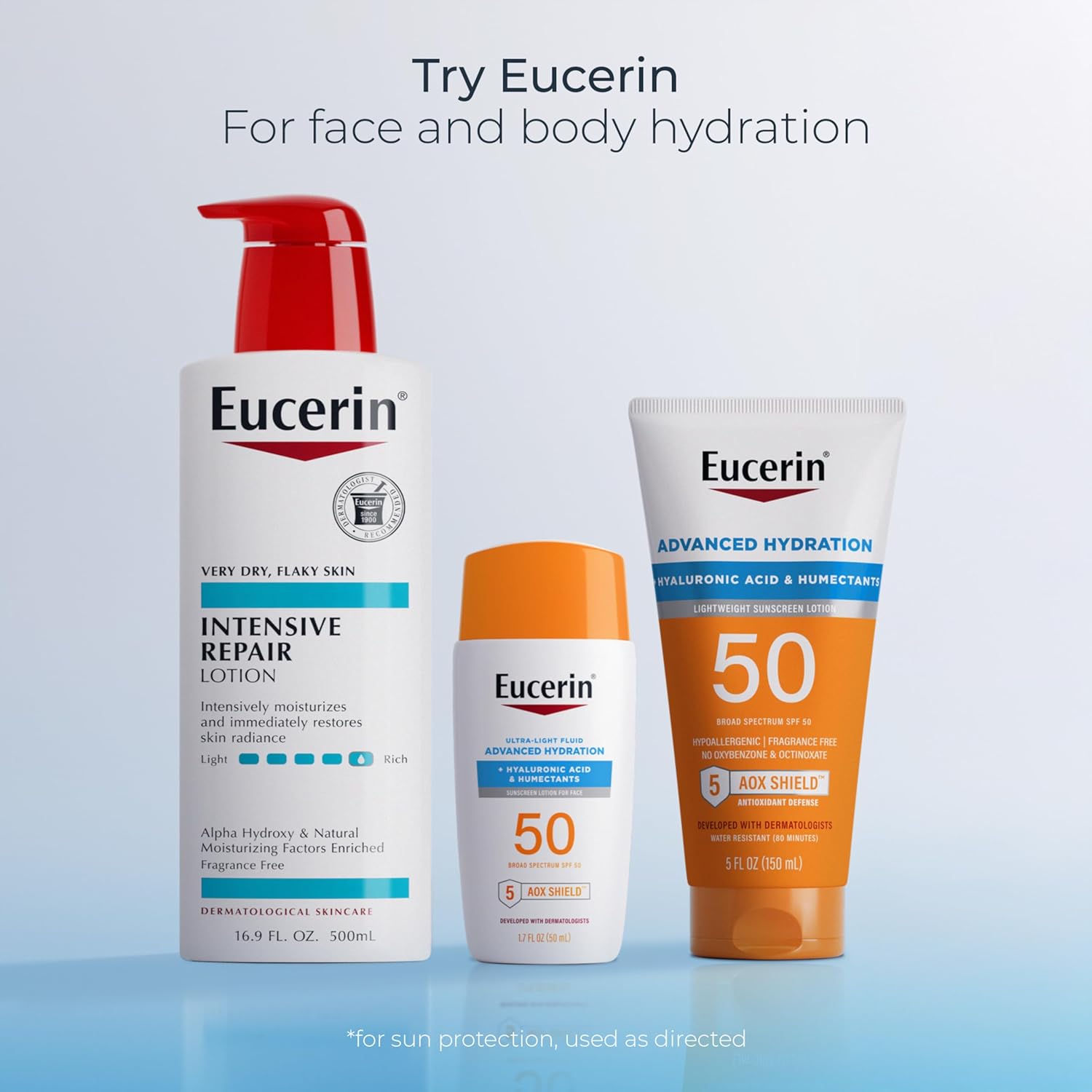 Eucerin Intensive Repair Body Lotion for Dry Skin with Alpha Hydroxy, Body Moisturizer for Very Dry Skin, Moisturizes, Exfoliates and Conditions, Paraben Free and Fragrance Free, 16.9 Fl Oz Bottle - Image 10