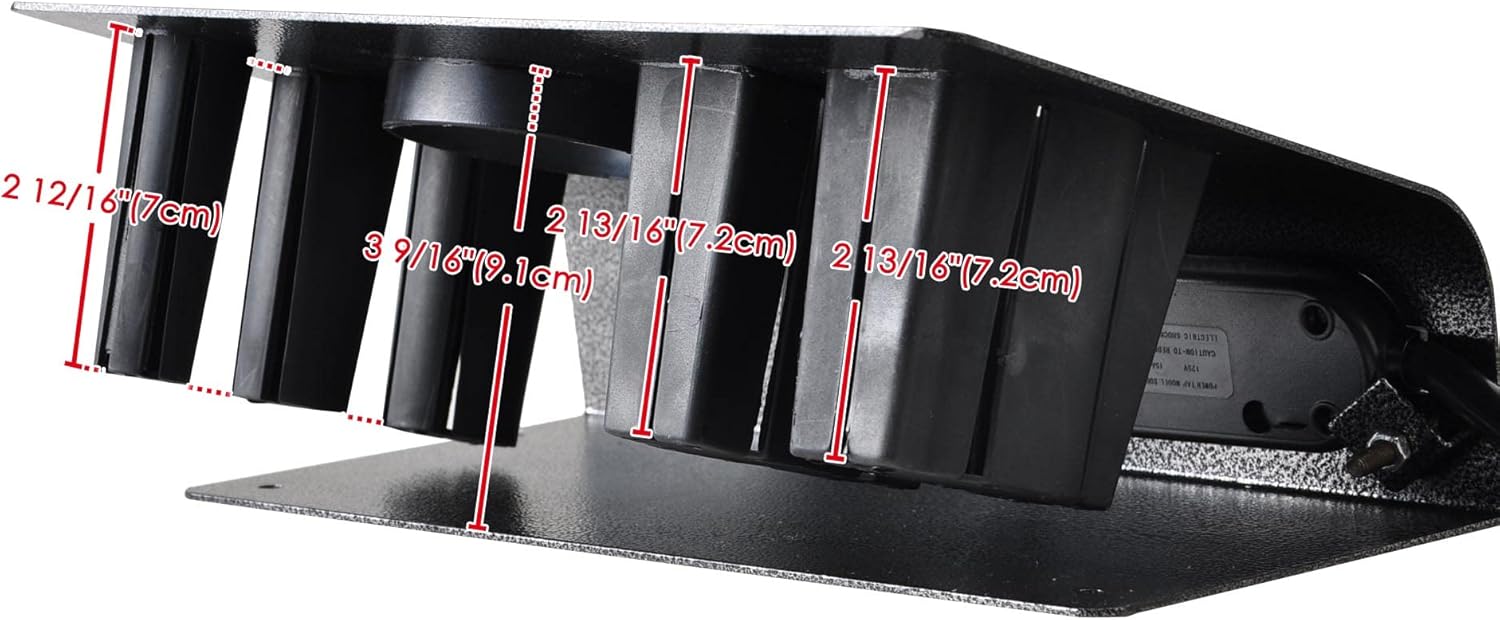 BYOOTIQUE 6-Hole Tabletop Blow Dryer & Hair Iron Holder Salon Appliance Stand with 3 Outlets Hair Tool Organizer Hot Tools Organizer for Stylist Straightener Bathroom Supplies - Image 5