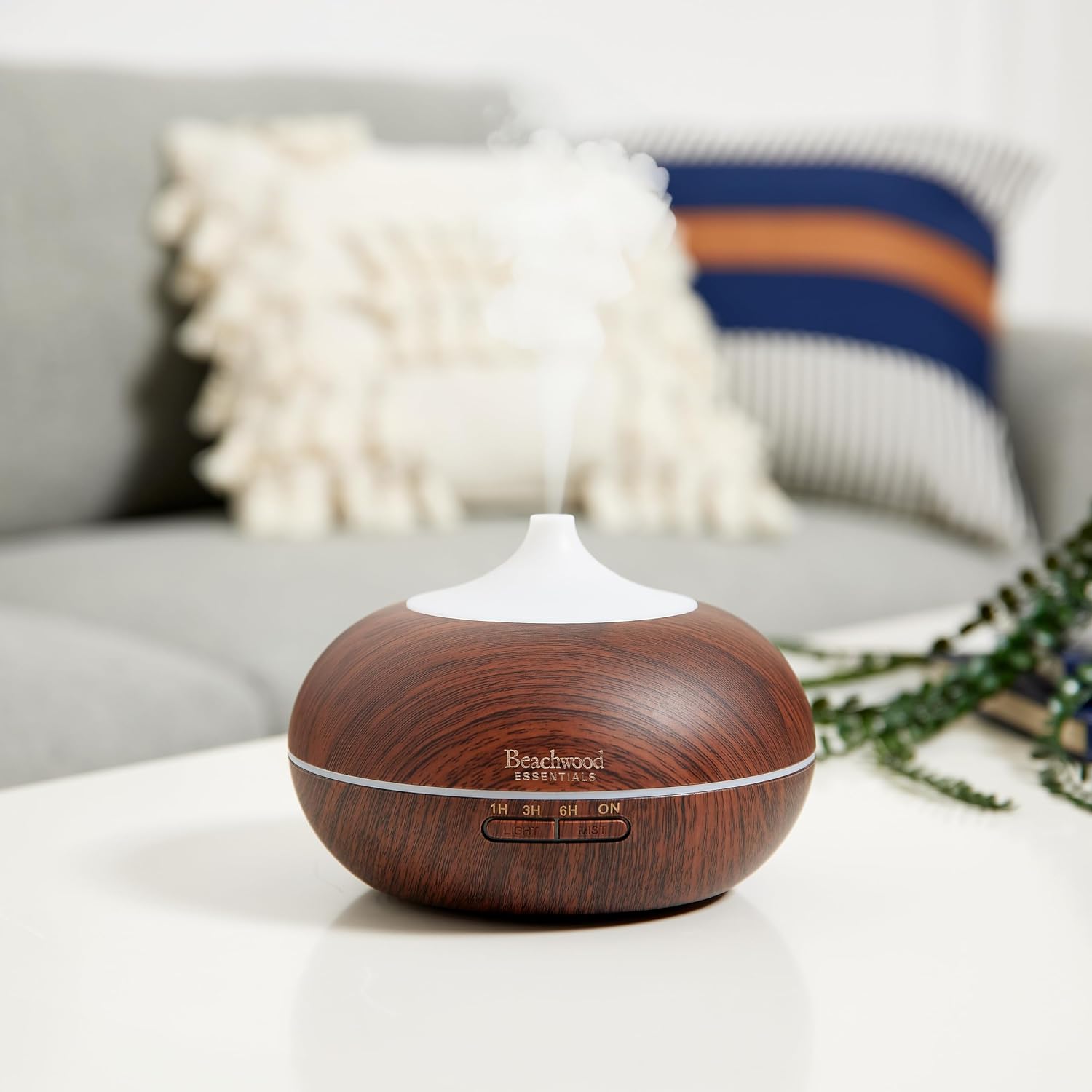 Ultimate Ultrasonic Aromatherapy Diffuser for Essential Oils - Therapeutic Grade, Helps You to Relax - 3 Timer & 7 Ambient Light Settings - Up to 16 Hours of Use - Bamboo, 300mL - Image 5