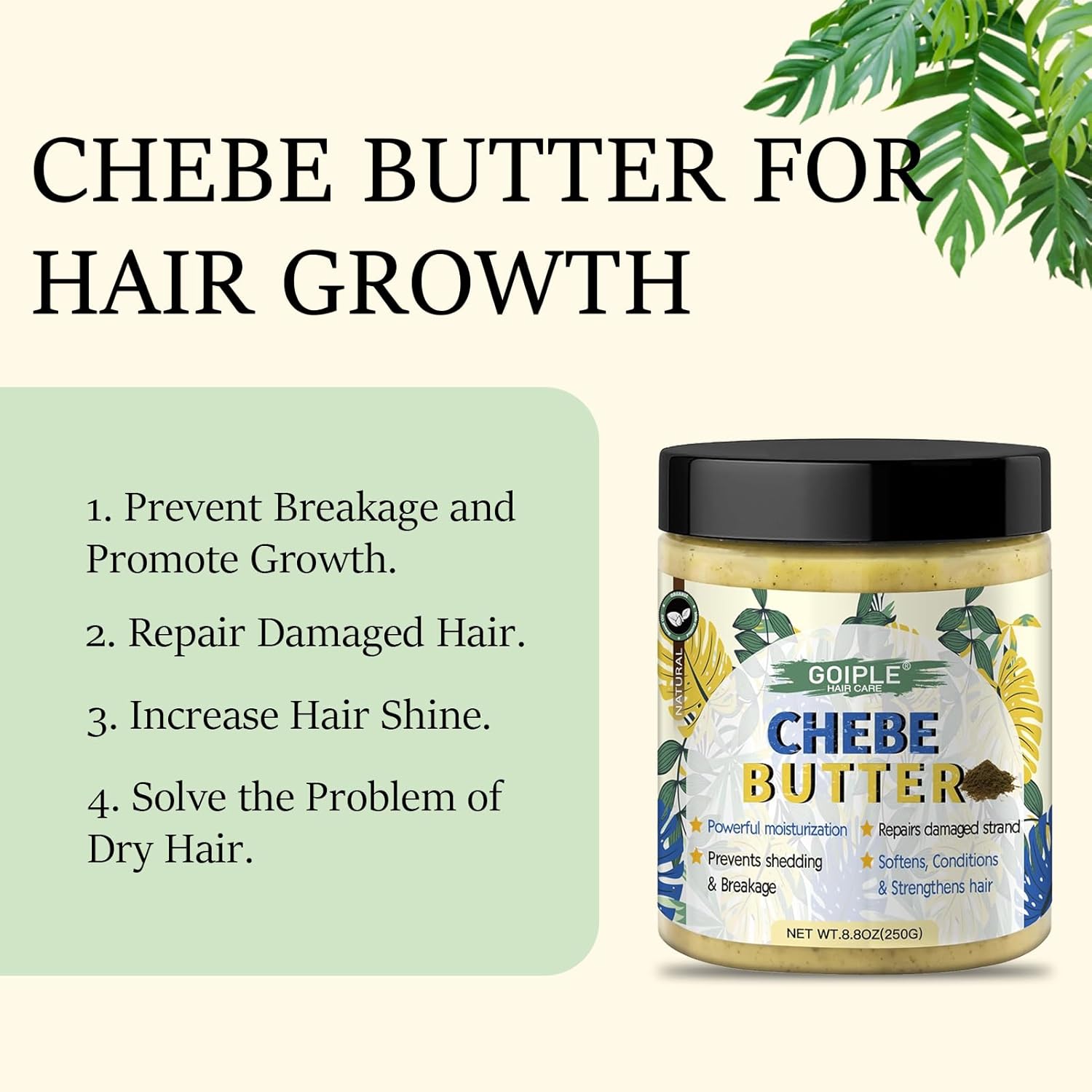 8.8 oz Chebe Butter for Hair Growth, Thickening and Moisturization - Deep Conditioning Hair Butter Grease for Men and Women - Image 6