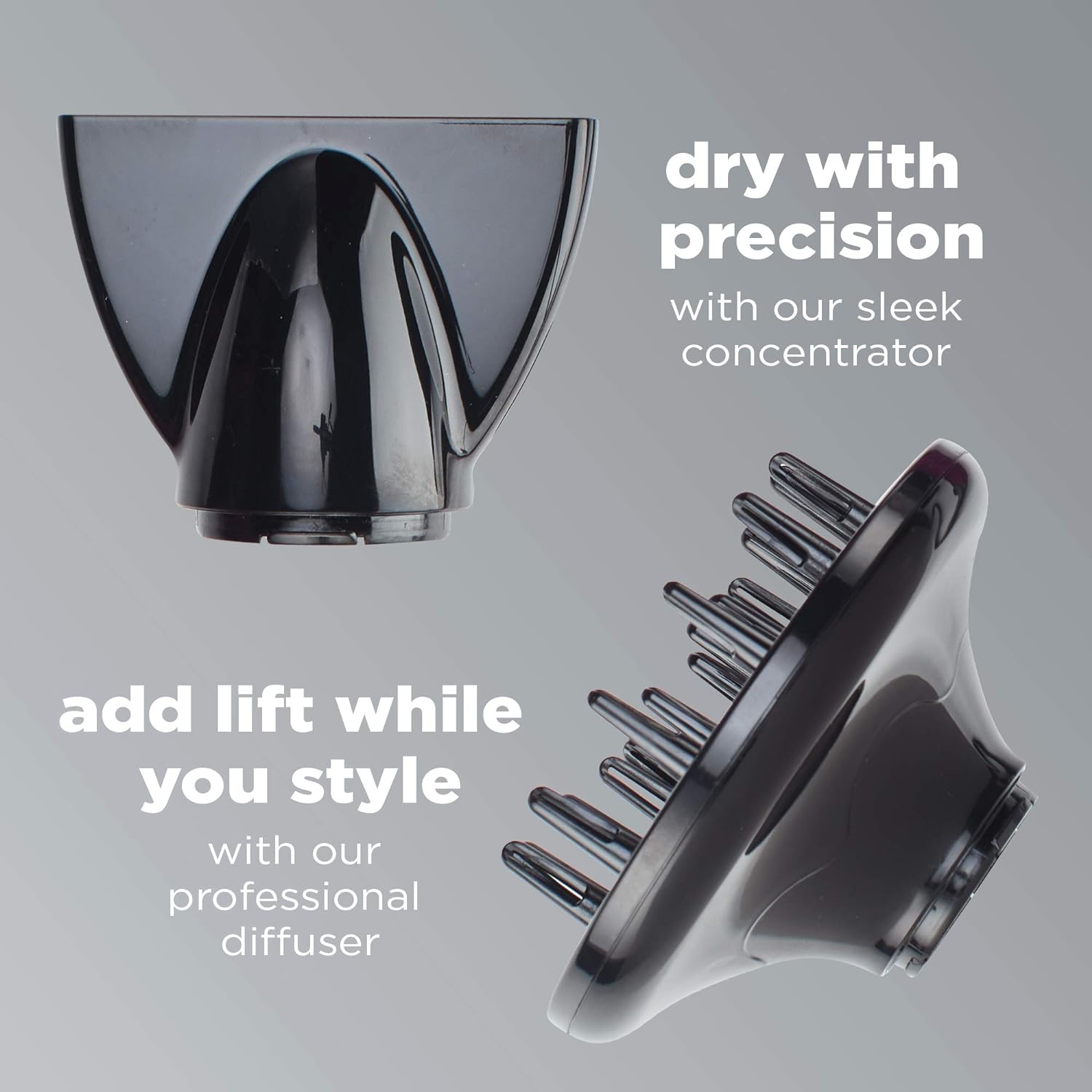 INFINITIPRO BY CONAIR Hair Dryer with Diffuser | Volume and Shine Pro AC Motor Blow Dryer | Includes Diffuser and Concentrator | Rose Gold - Image 6