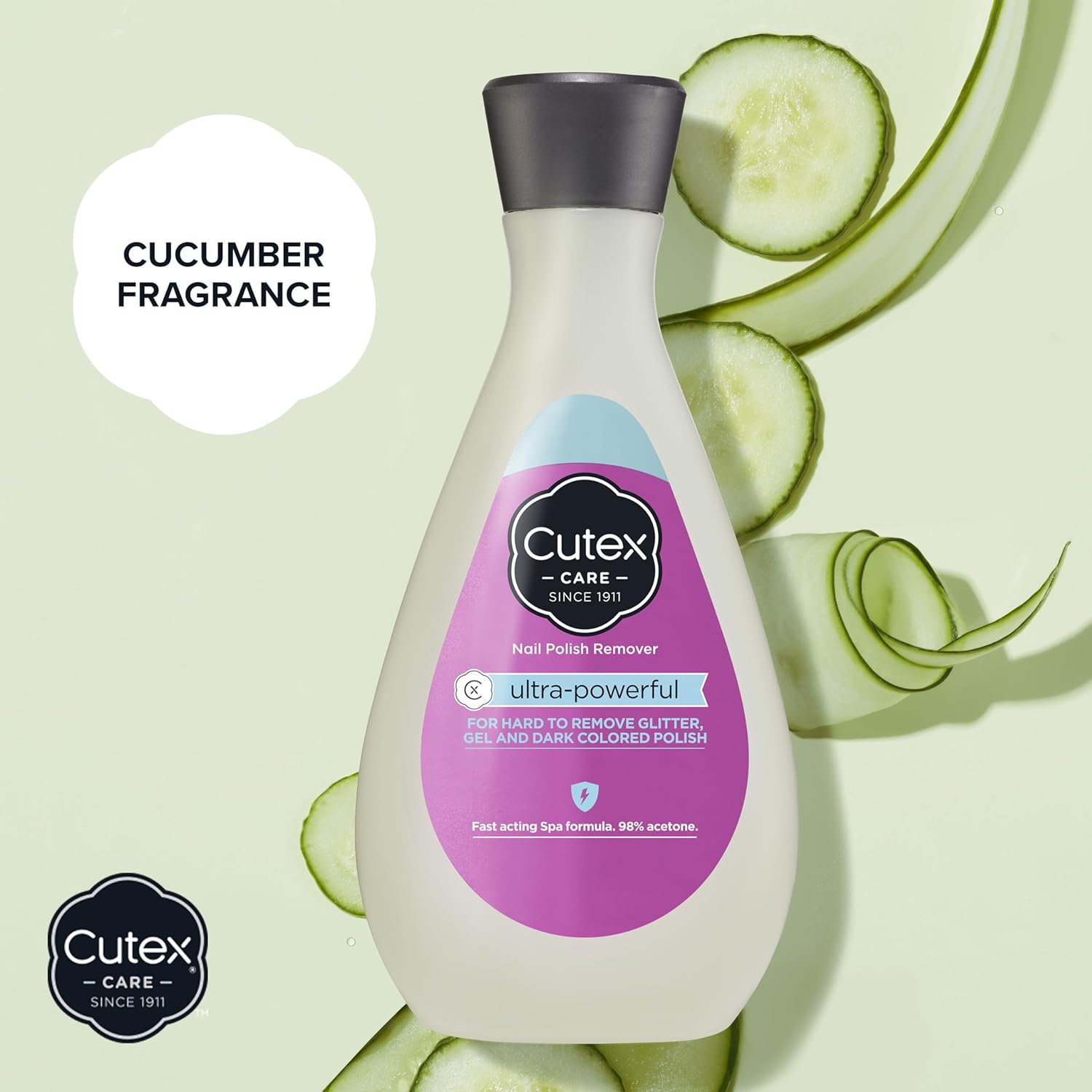 Cutex Gel Nail Polish Remover, Ultra-Powerful & Removes Glitter and Dark Colored Paints, Paraben Free, 6.76 Fl Oz - Image 5