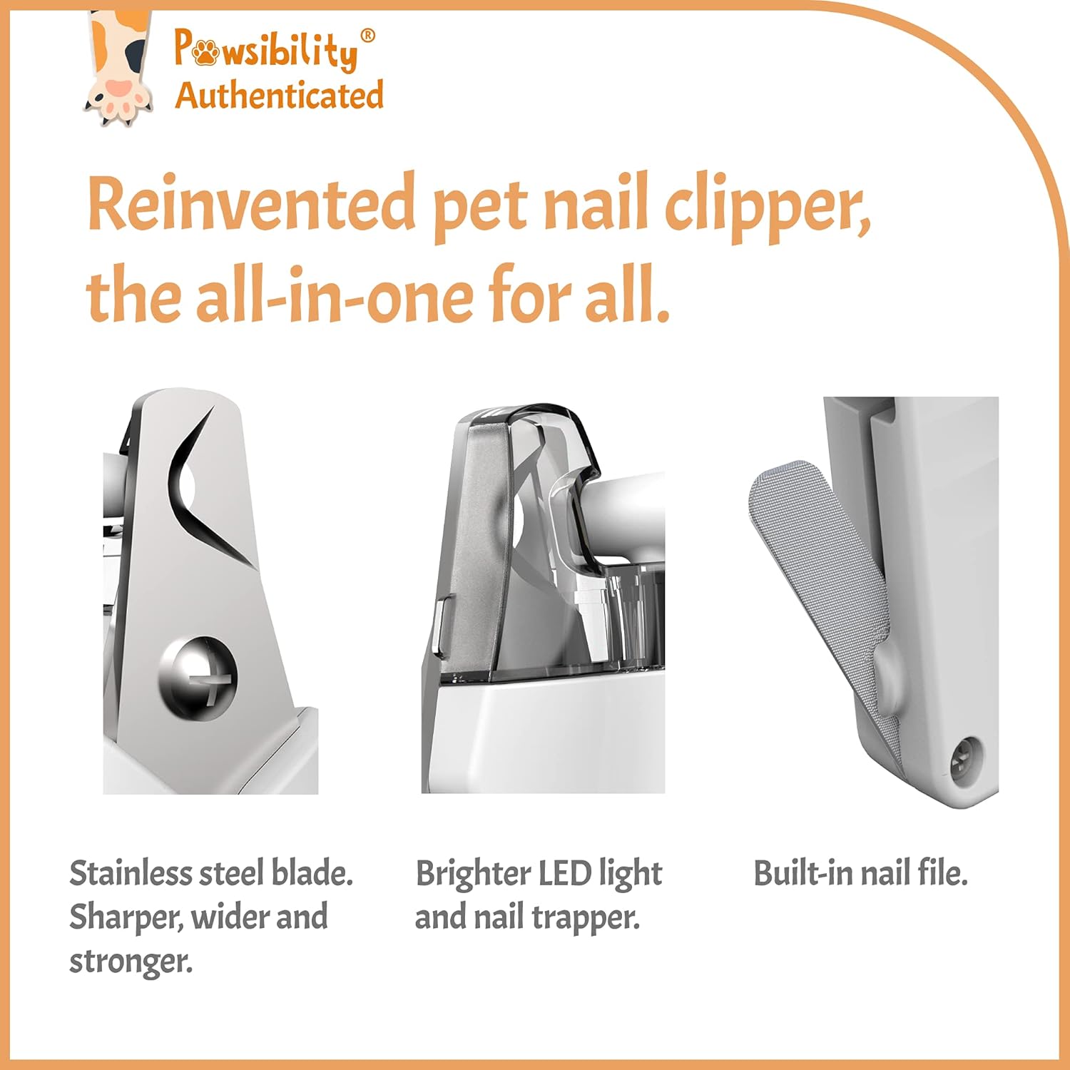 Reinvented Pet Nail Clippers for Your Pal - USB Rechargeable LED Light for Bloodline | Razor Sharp and Durable Blade | Vets Recommended Trimming Tool for Dogs and Cats - Image 2