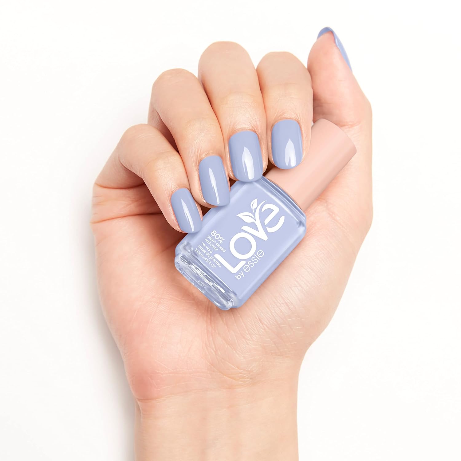 essie LOVE 80% Plant-Based Vegan Soft Blue Nail Polish 0.46 Fl Oz Salon-Quality - Image 7