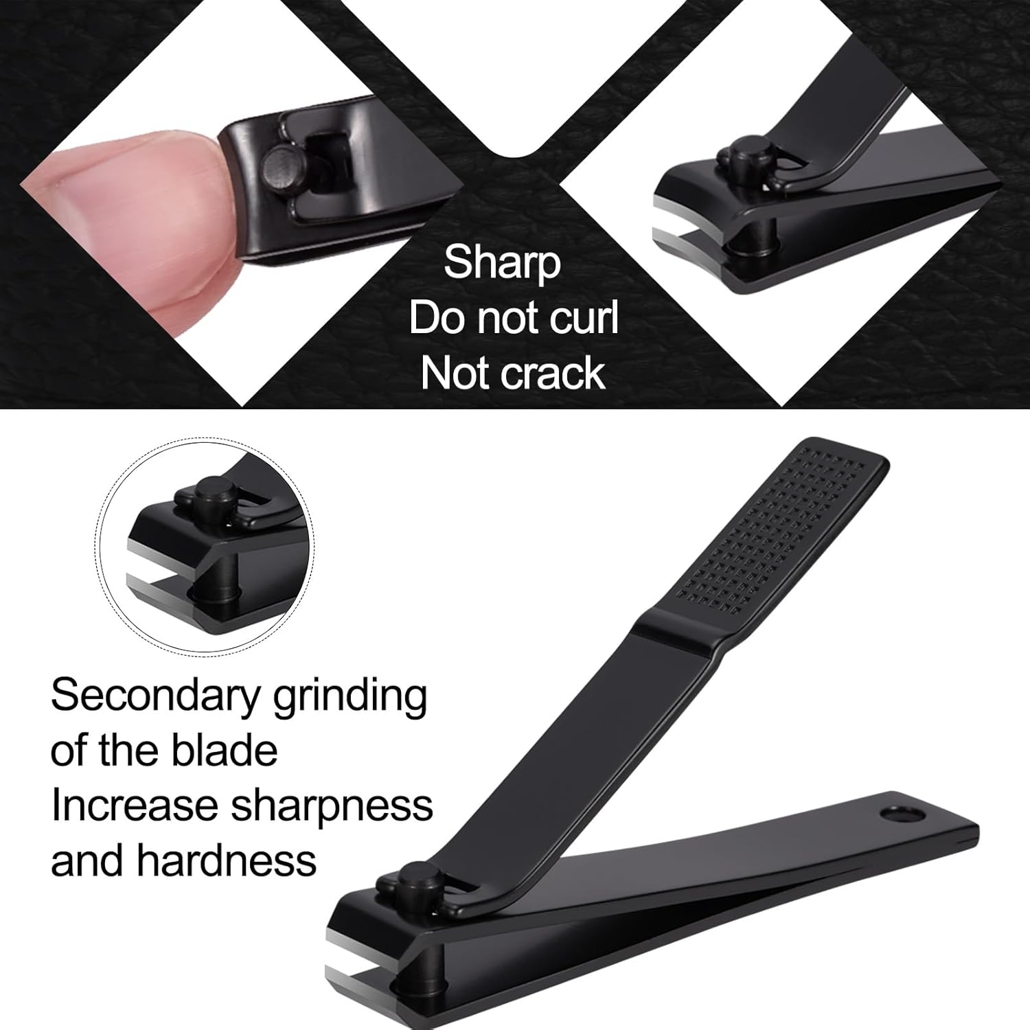 FIXBODY Nail Clipper Set, Ultra Sharp Fingernail Clipper & Toenails Clippers, Nail Cutter and Nail File for Women, Nail Clipper for Men - Image 2