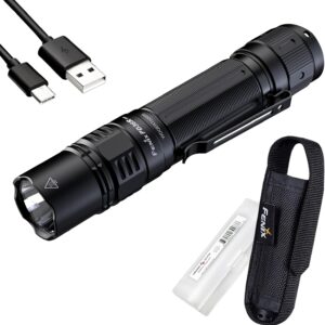 Fenix PD36R Pro High Lumen Tactical Flashlight, 2800 Lumen Dual Rear Switches USB-C Rechargeable with Battery and Lumentac Organizer