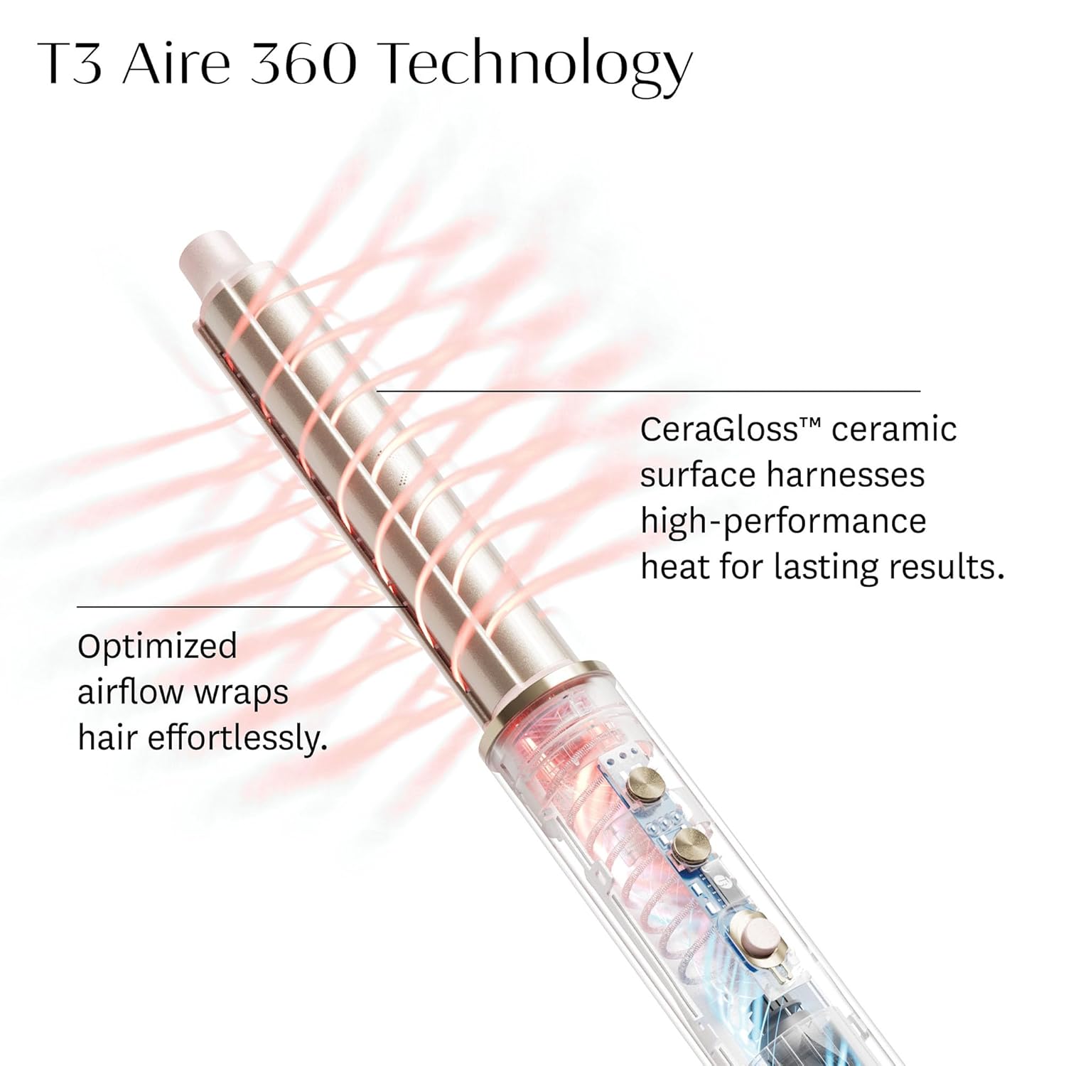 T3 Aire 360 Multi-Styler & Blowout System, Rapid Drying Hair Dryer, Ceramic Curling Attachments, Oval Brush & Drying Concentrator | Blowouts & Long-Lasting Curls - Image 6