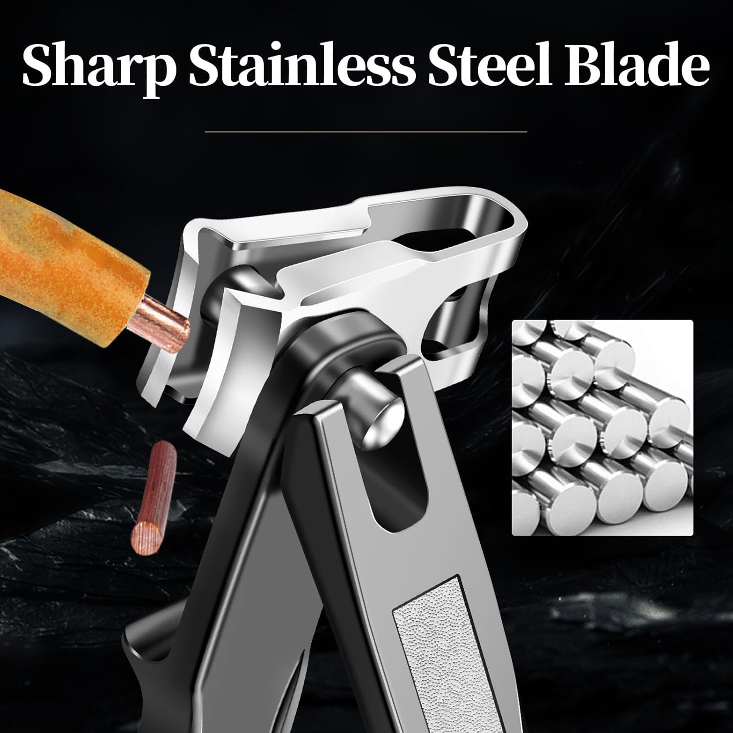 360 Degree Rotating Long Handled Toenail Clippers for Seniors, Ergonomic Curved Blade Toe Nail Clippers for Thick Nails, Stainless Steel Side Cutting Fingernail Cutter Trimmer for Men, Women - Image 5