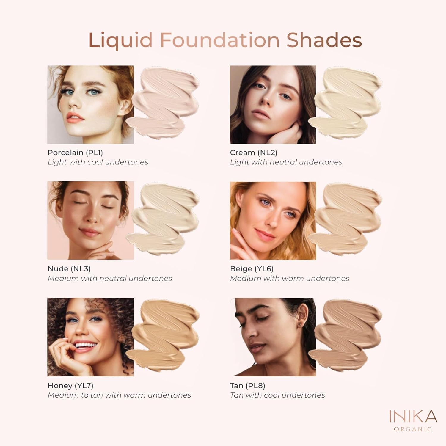 INIKA Organic Full Coverage Liquid Foundation Makeup with Hyaluronic Acid and Argan Oil, Vegan and Organic Foundation for Skin Elasticity and Plumpness, Natural Coverage, Tan, 30ml - Image 6