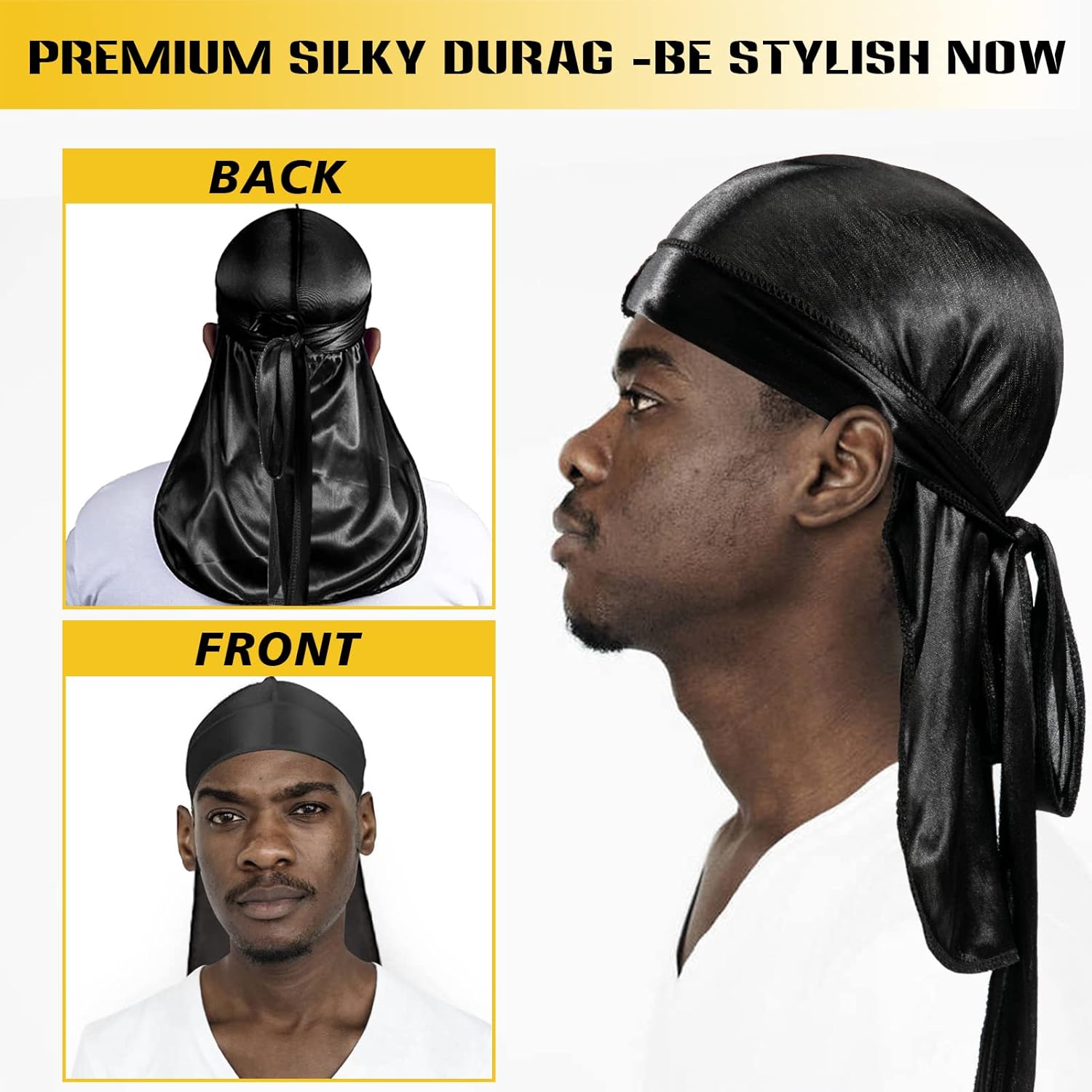 Natural Wave Pomade for Men Strong Hold, Easy Wash 360 Wave Training Hair Cream, Waves Grease for Men Promotes Layered Waves, Moisture, Control & Shine (Wave Pomade+Wave Brushes*2+ Silky Durag) - Image 5