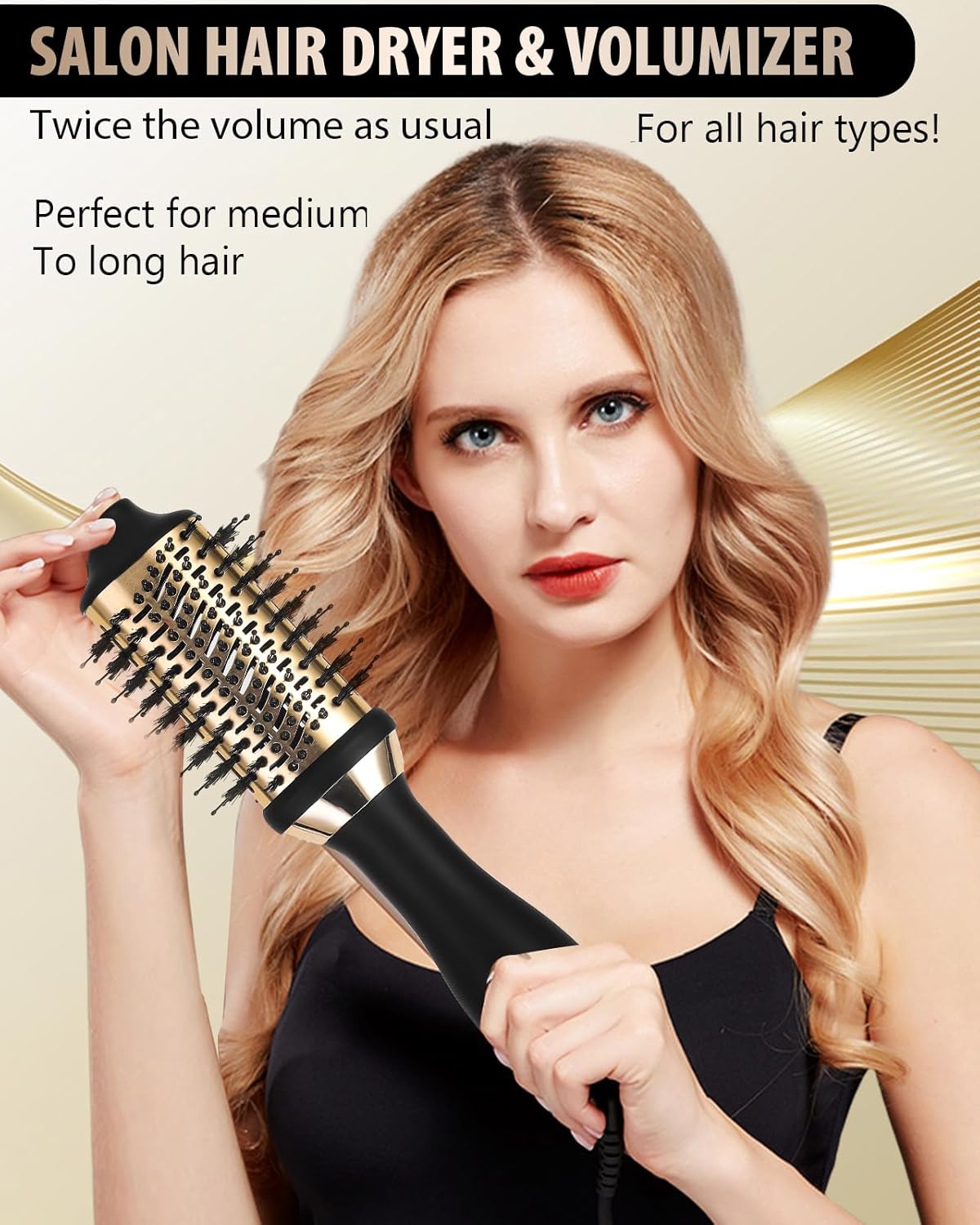 Blow Hair Dryer Brush: Detachable 4-in-1 with Ionic Technology, Brush-Blow-Dryer Oval Barrel with Ionic Technology Fluffy, Belowout-Hair-Volumizer - Image 8