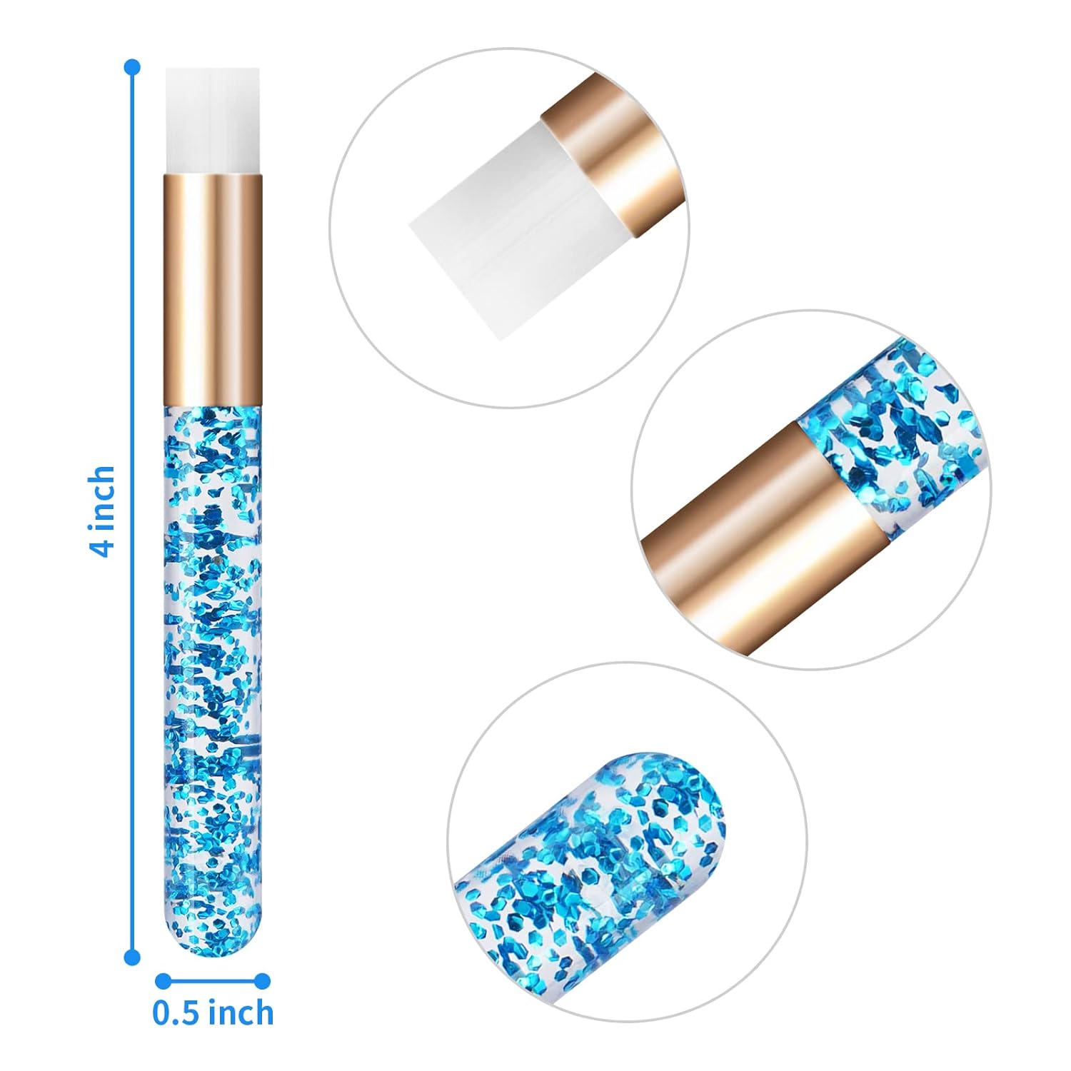 Kirecoo 17 PCS Lash Shampoo Brushes - Glitter Crystal Lash Makeup for Eyelash Extensions, Cleansing, Nose Pore Deep Cleaning Brush, Eyelash Wash and Bath for Extensions - Image 2