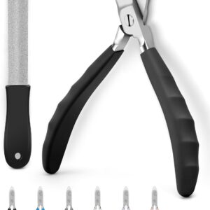 Heavy Duty Dog Nail Clippers -【Cuts Thick Nails Like Butter】【Upgraded Large Opening】 Professional Toenail Trimmer Razor Sharp Blade for Medium to Giant Breed (Black)