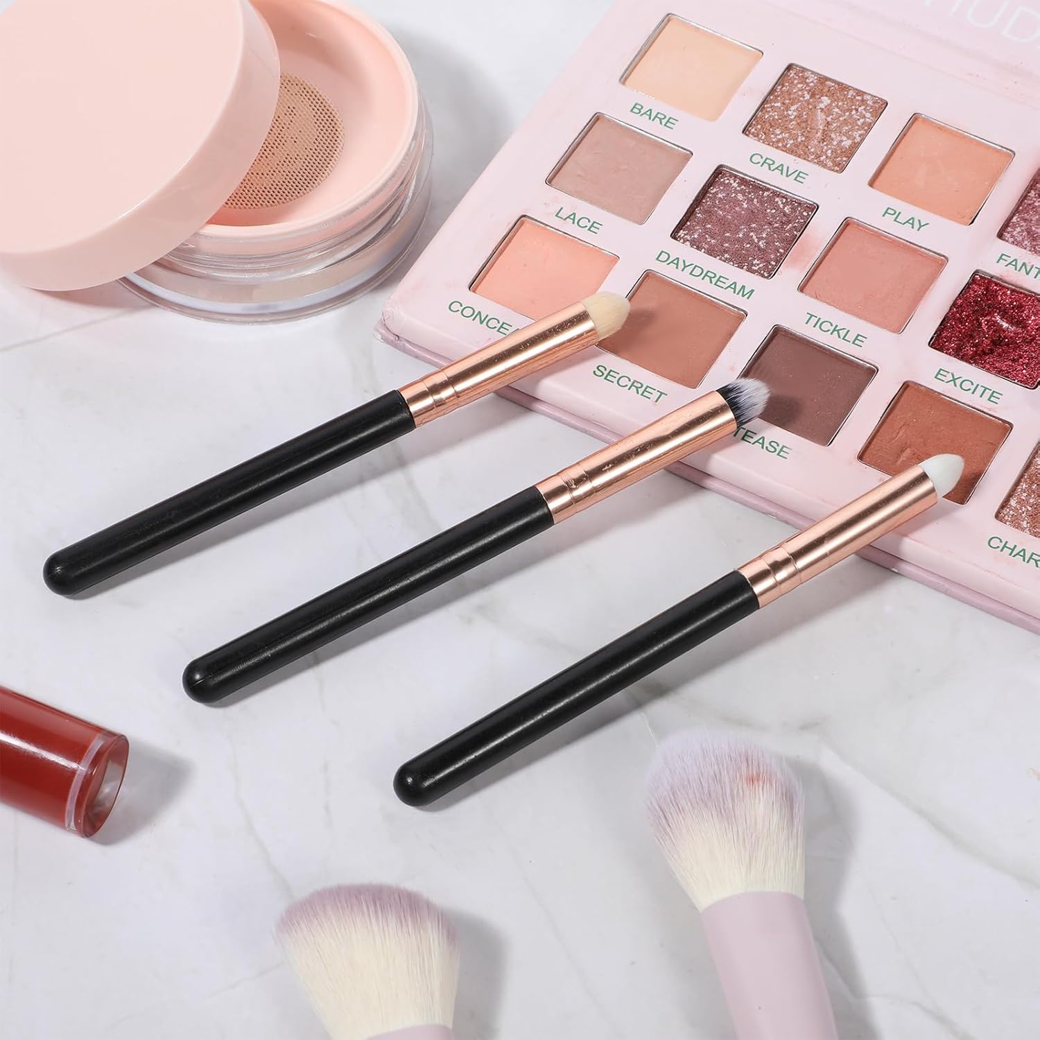 6-Piece Reusable Eye Makeup Brush Set for Blending, Concealer, and Eyeliner - Image 5