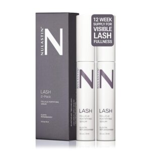 NULASTIN Eyelash Serum for Thicker-Looking Lashes - Follicle Fortifying LASH Serum - Clinically Tested Eyelash Enhancing From the Experts in Brows and Lashes (2 Pack, 0.1 Fl Oz Each)
