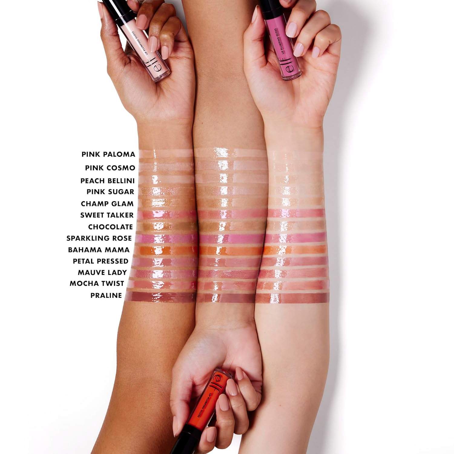e.l.f. Lip Plumping Gloss, High-Shine Sheer Color, Hydrates & Creates Fuller Lips With Vitamin E, Vegan & Cruelty-Free, Pink Cosmo - Image 3