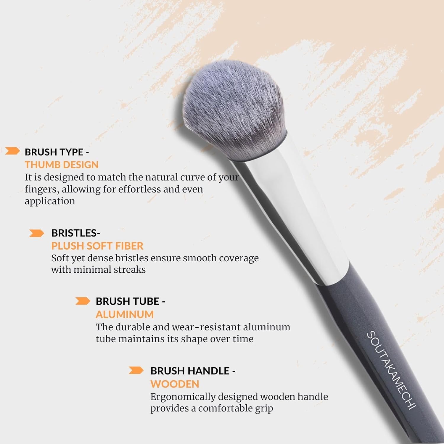 Concealer Brush – Kitten Paw Under-Eye Makeup Brush for Blending, Buffing & Setting – Works with Cream, Liquid & Powder – Covers Blemishes & Dark Circles – Soft Vegan Bristles - Image 3
