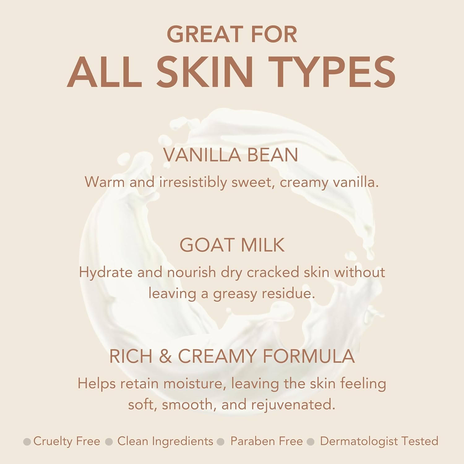 Dionis Goat Milk Skin Care Vanilla Bean Scented Hand Cream Set - Cruelty Free Travel Size Hand Lotion For Hydrating & Moisturizing Dry Skin - Paraben Free Formula Made In The USA, 1 oz Set of 4 - Image 7