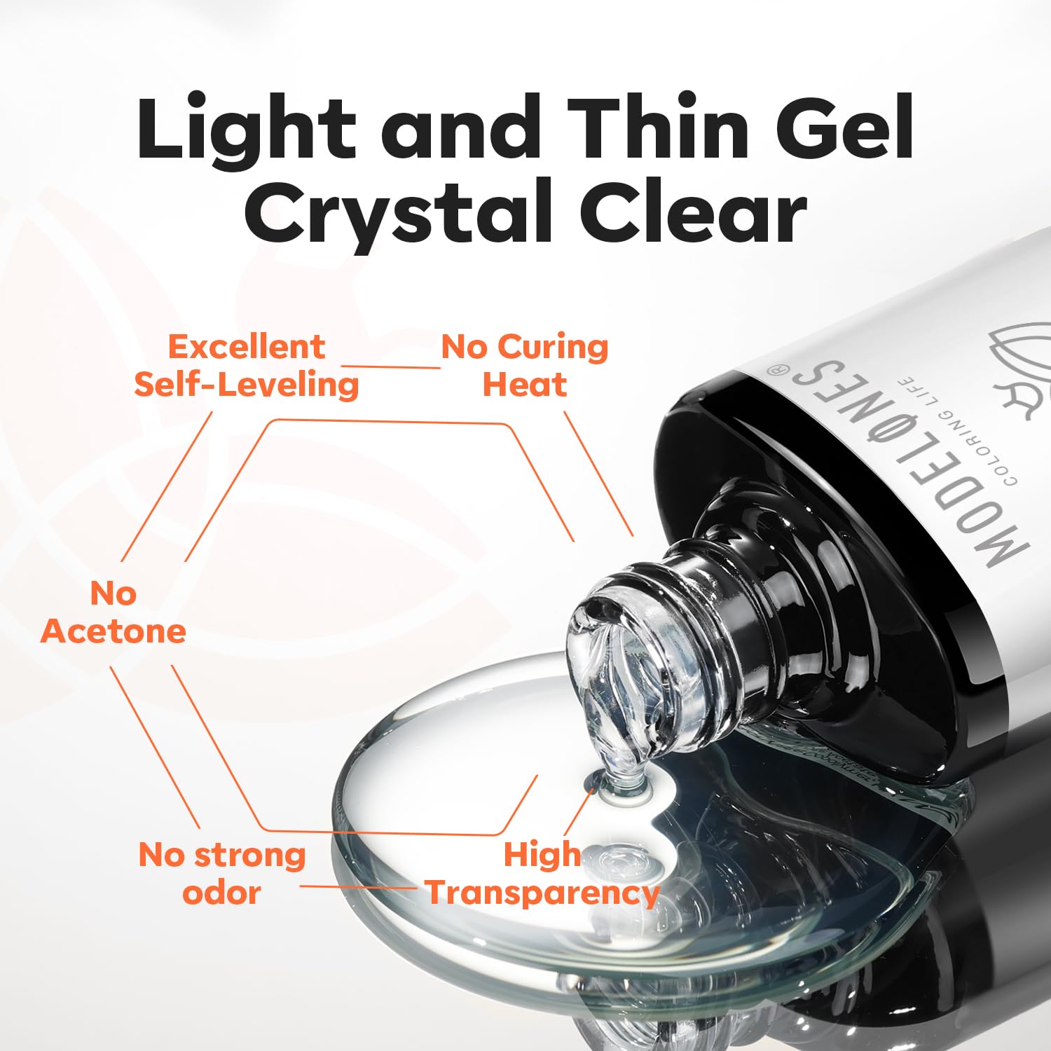 modelones Non-U V Peel off Gel Base Coat, Quick Dry Peelable Base Coat for Gel Nail Polish Easy Removal Foundation for Beginner Practice Nail Protection without Damage Thin Weak Nails, 10ml - Image 3