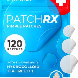 Pimple Patches for Face (120 Patches), Hydrocolloid Acne Patches with Tea Tree Oil, Pimple Patch Pimple Stickers - Hydrocolloid Patch Acne Dots - Acne Pimple Patches For Face - Zit Patches