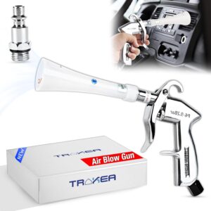 Premium Air Blow Gun with Nozzle Car Interior cleaning Quickly Blasts Dirt and Dust Dryer Vent Cleaner Wash Kit Hose Car Home Detailing Supplies Turbo Tool Works with Air Compressor Pressure 6-9.2 Bar