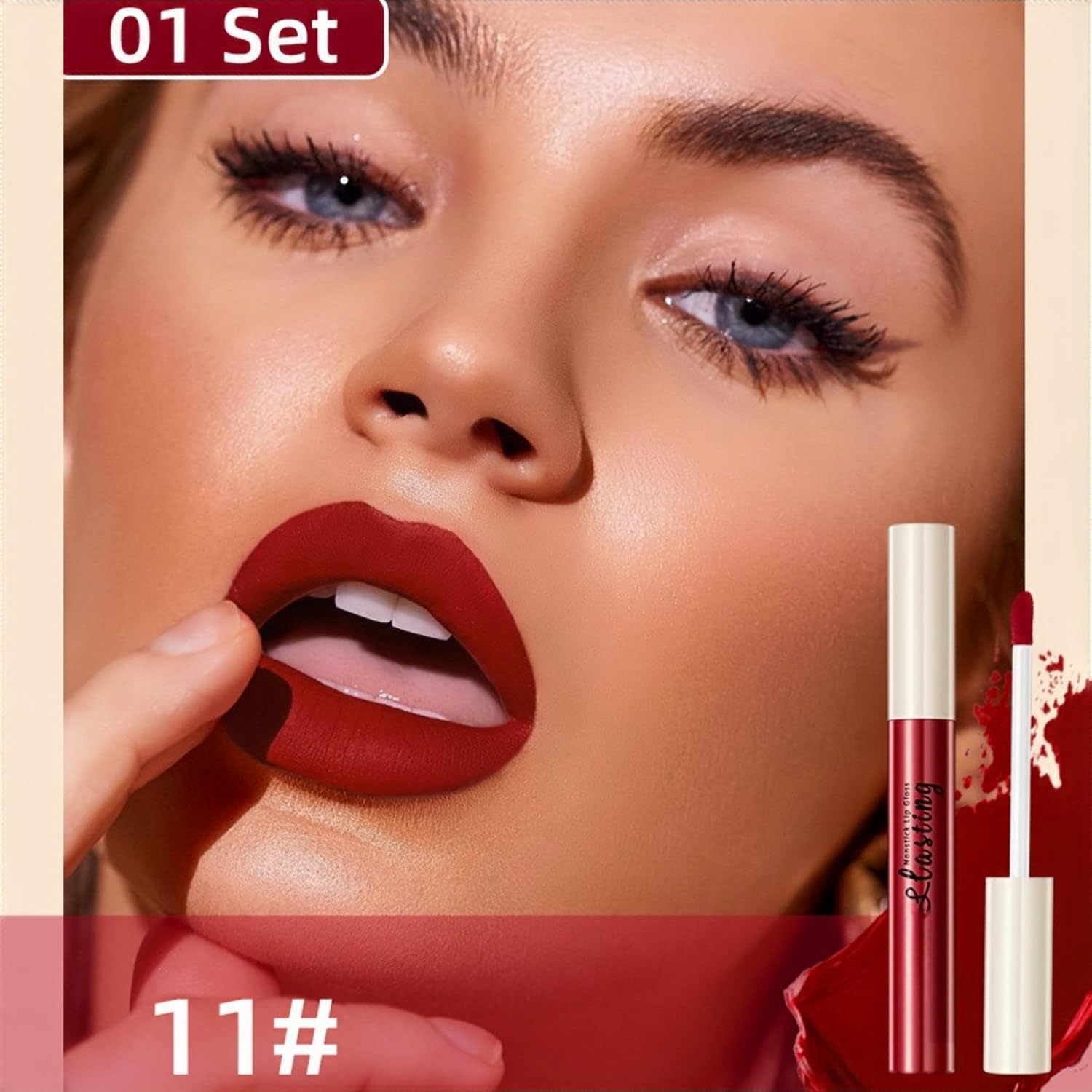 12PCS Matte Liquid Lipstick Set Non-Stick Cup and Not Fade Pigmented Lipstick Long-Lasting Waterproof Velvet Lipgloss Kit Makeup for Girls and Women (Set 01) - Image 6