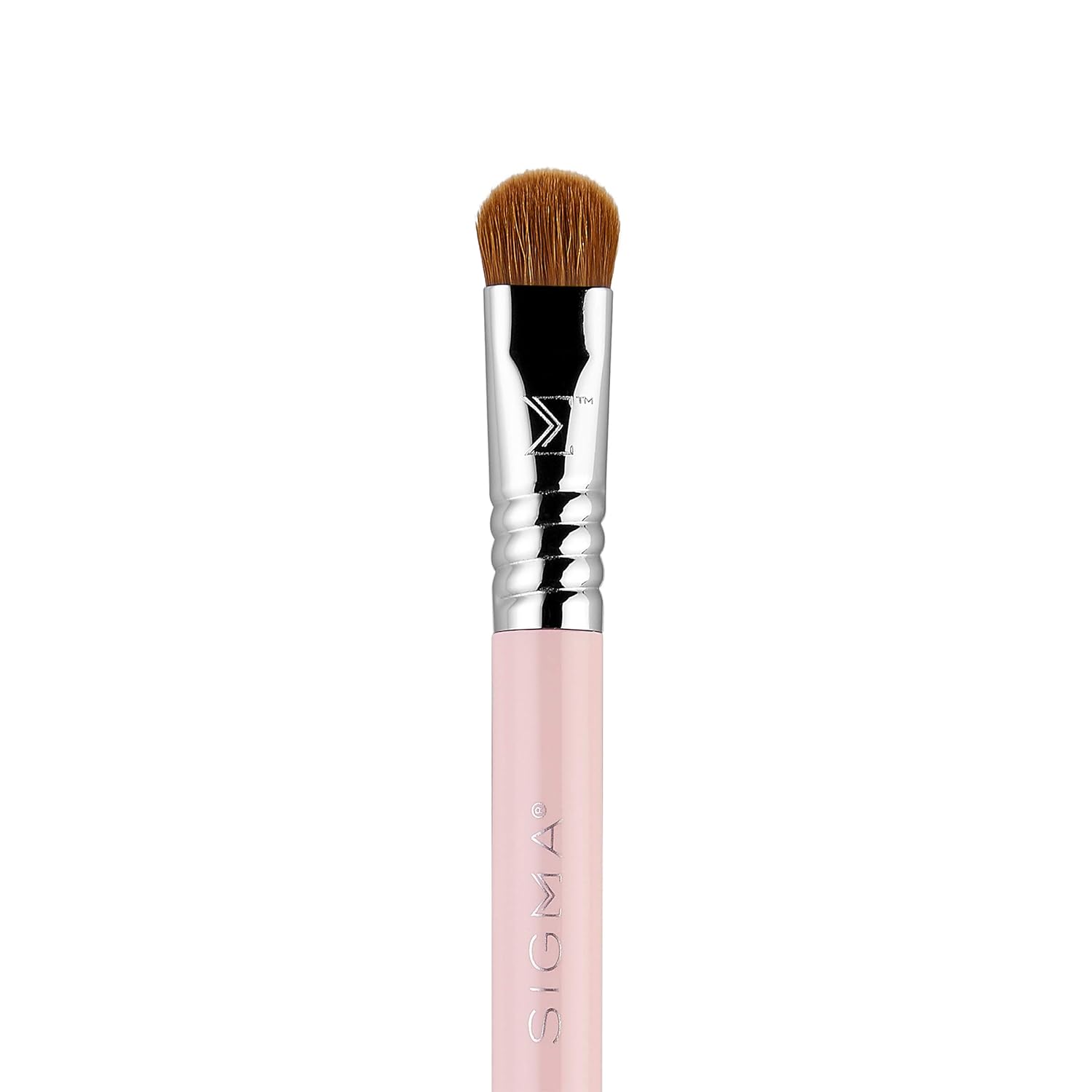Sigma Beauty Travel Essential Trio - Makeup Brush Set for Foundation Powder Eyeshadow - 3 Tool Brushes with Brush Tin Holder - - Skin Safe, Vegan Makeup Brushes for Travel - Light Pink - Image 4