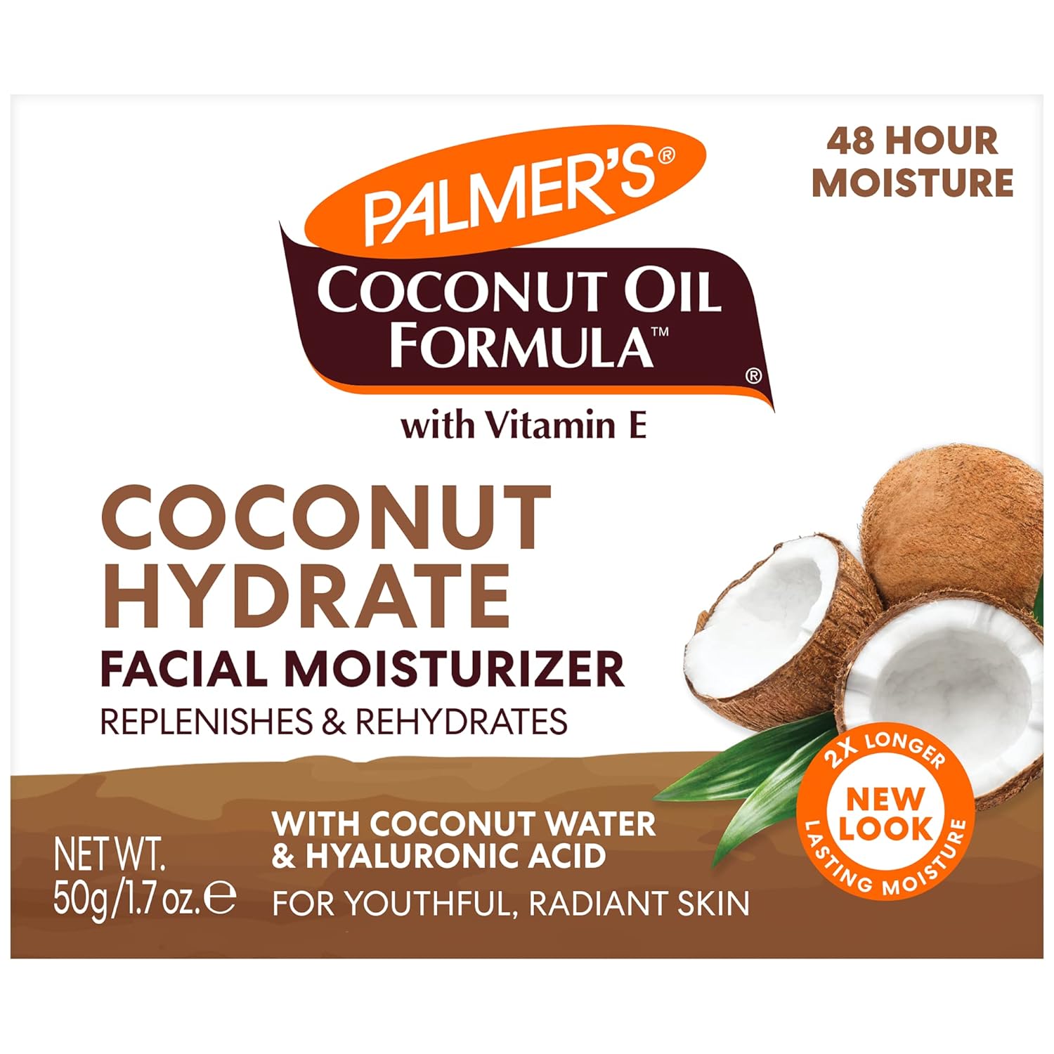 Palmer’s Coconut Oil Formula Coconut Water Face Moisturizer, 1.7 Ounce Jar - Image 2