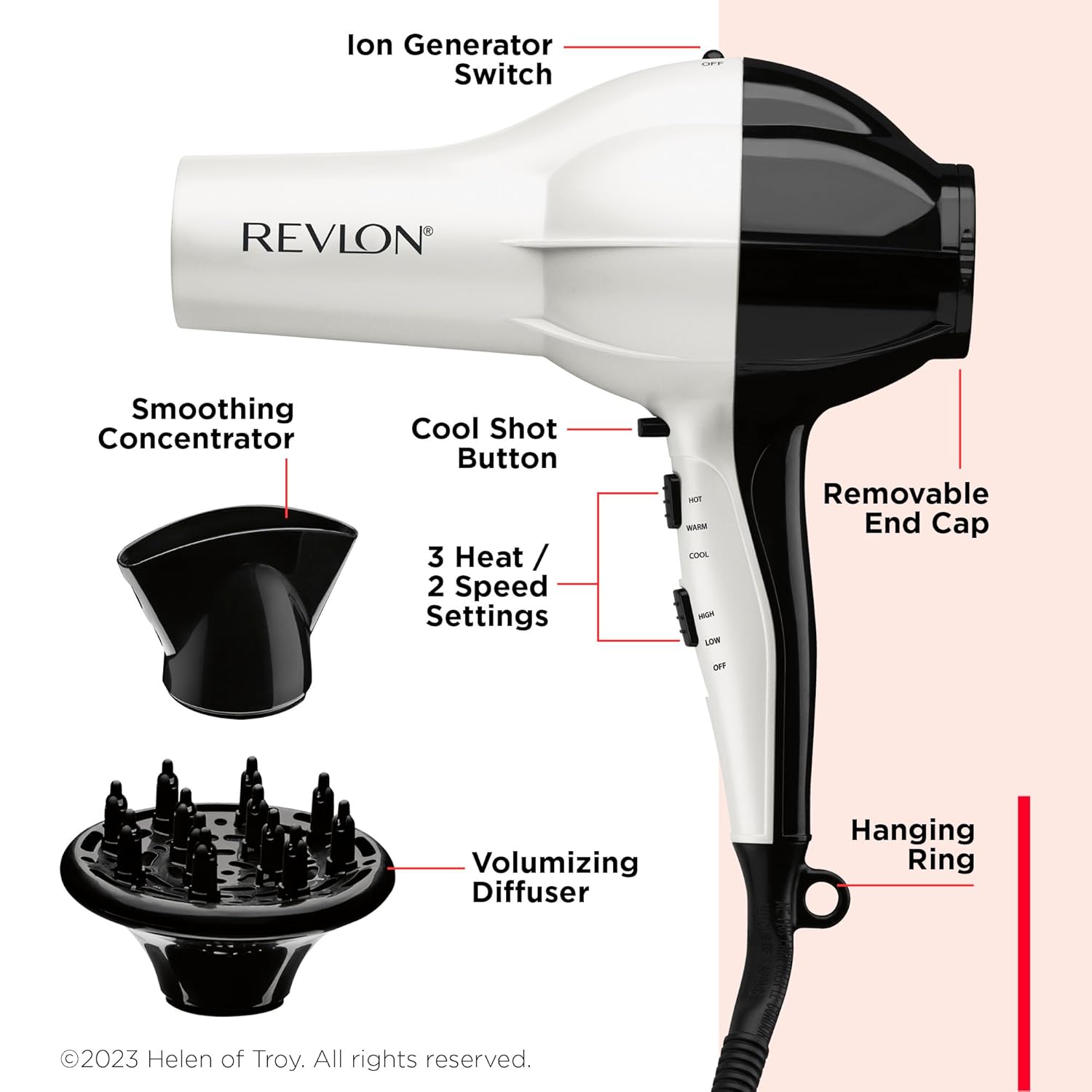 Revlon Shine Booster Hair Dryer | 1875W Smooth Blowout and Maximum Volume - Image 5