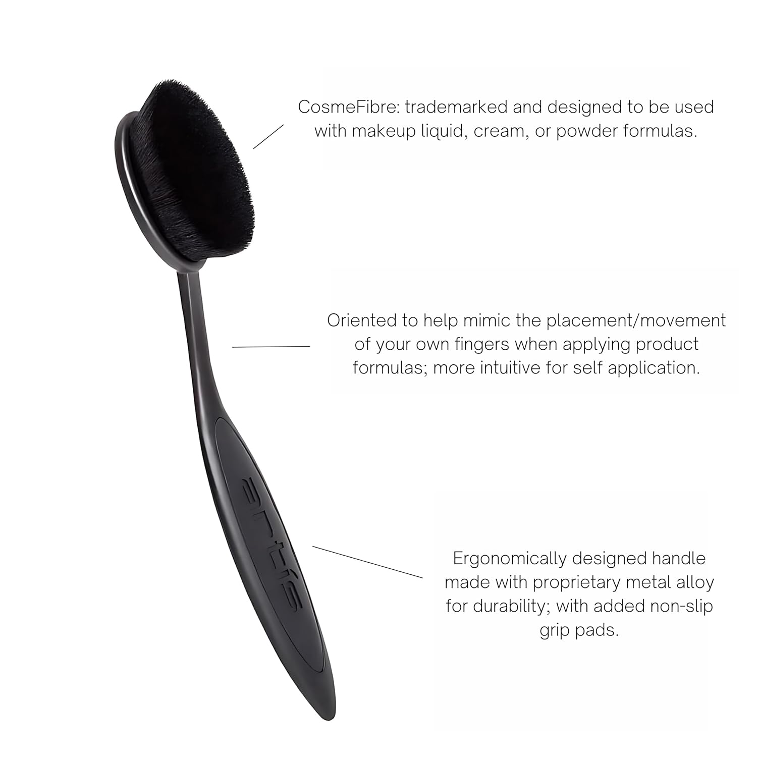 Artis Elite Oval Brush 7 - Black, 1 Pc Makeup Brush - Image 3