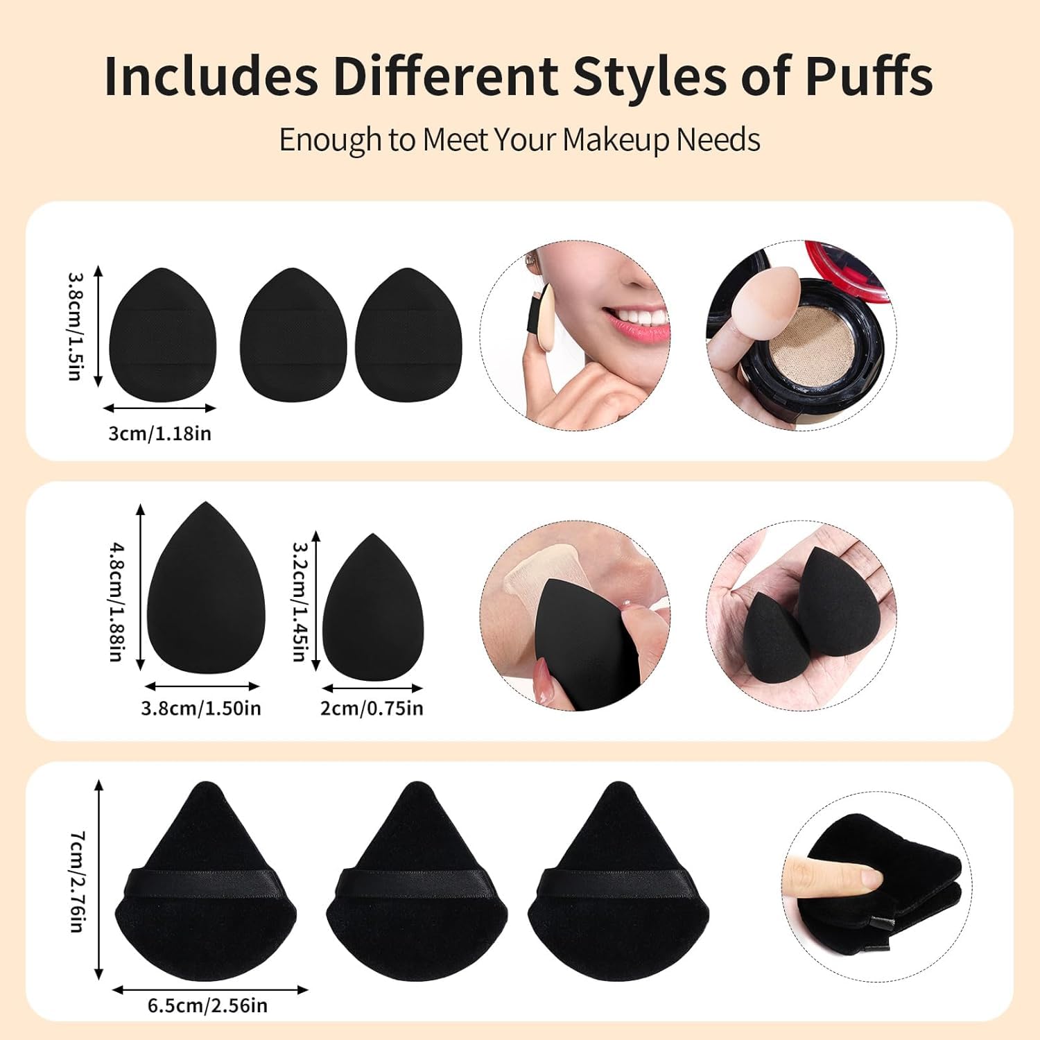 MAGEFY Makeup Brush Set 40 Pcs Makeup Tool Set Premium Synthetic Foundation Powder Concealers Eye shadows Blush Makeup Brushes(Black) - Image 6