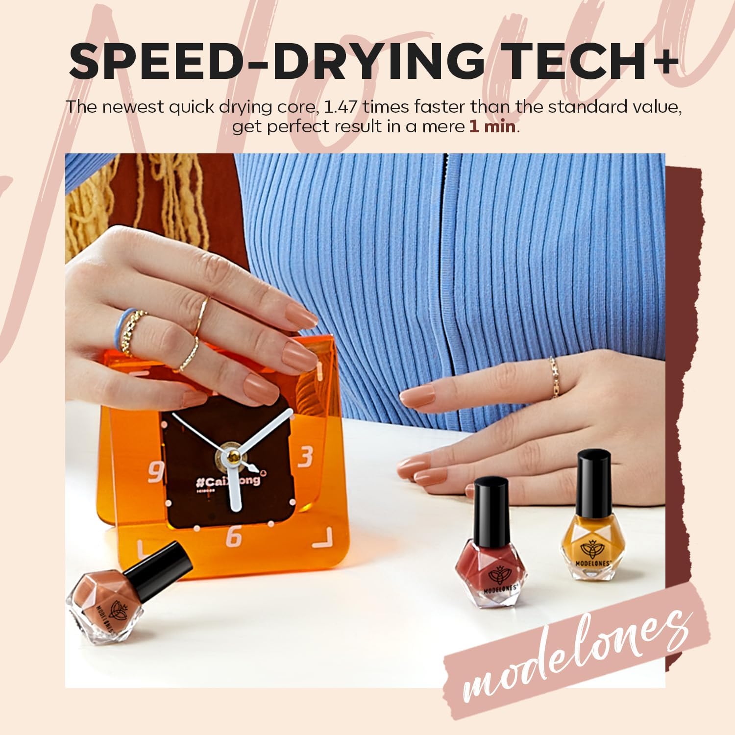 Modelones Nail Polish Set, 6 Colors Nude Pink Skin Tones Milky White Brown Mini Nail Polish Neutral Brown Quick Dry Nail Polish Kit All Seasons Easter Manicure DIY Salon Home Gifts for Women Girl - Image 7