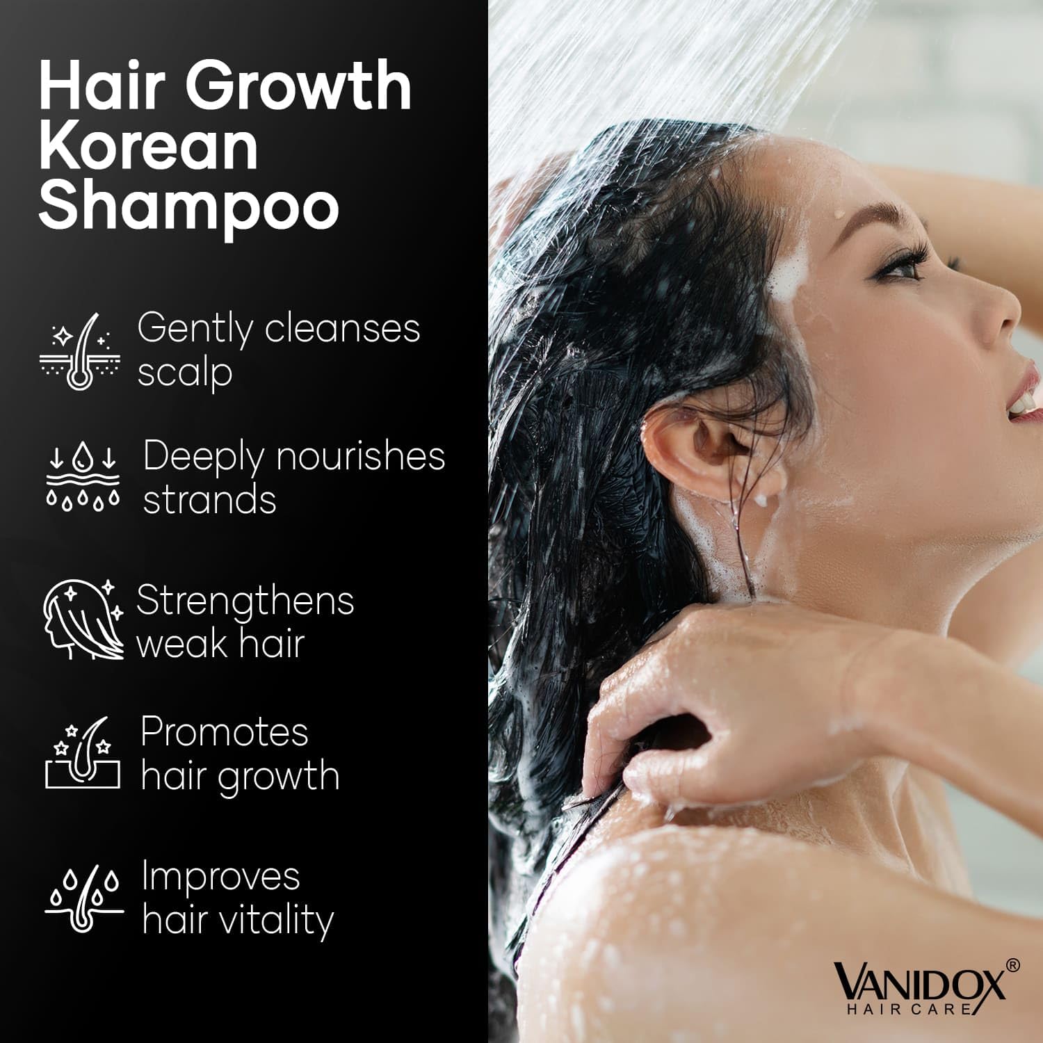 ReFortix Korean Shampoo, Enriched with Ginseng, Green Tea, and Camellia Oil, Supports Growth Stage and Helps Reduce Hair Loss for Stronger Hair (16 fl oz) - Image 3