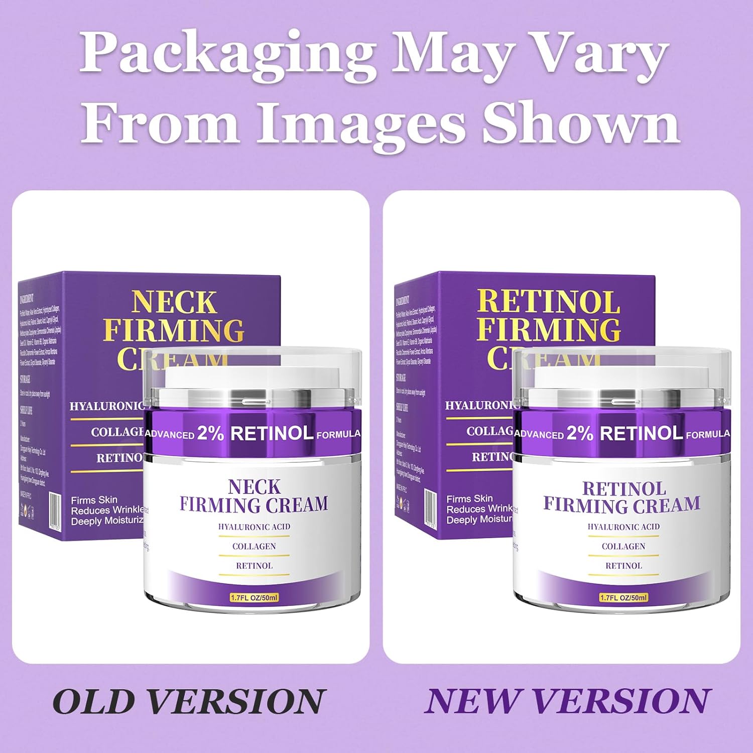 Neck Creams for Tightening and Firming, Retinol Cream for Face, Tighten and Lift Neck Firming Cream, Anti Aging Face Moisturizer with Collagen, Hyaluronic Acid for Sagging Skin, Wrinkles, 1.7 Fl OZ - Image 3