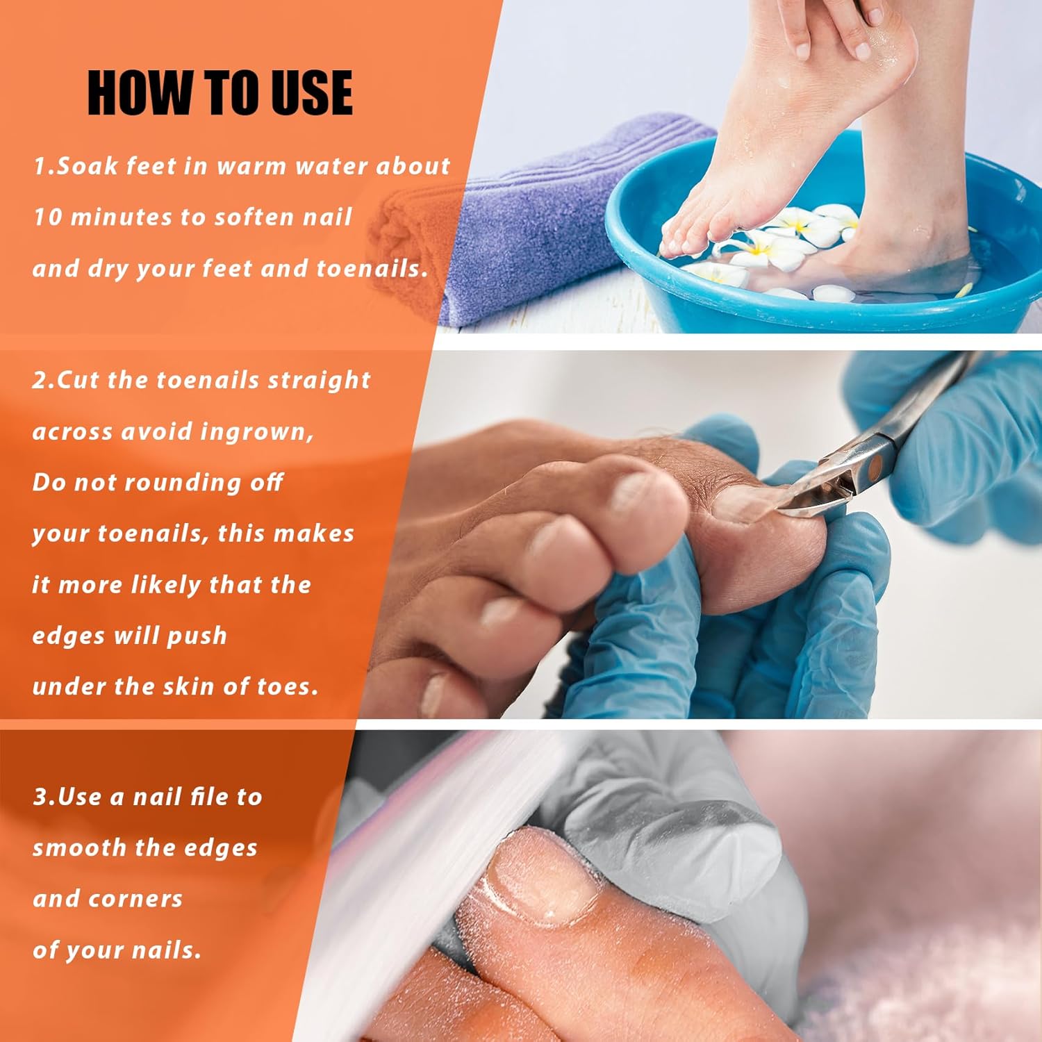 Heavy Duty Podiatrist Toenail Clippers for Thick and Ingrown Nails, Hand Forged Stainless Steel Toe Nail Clippers for Men Women Seniors - Image 5