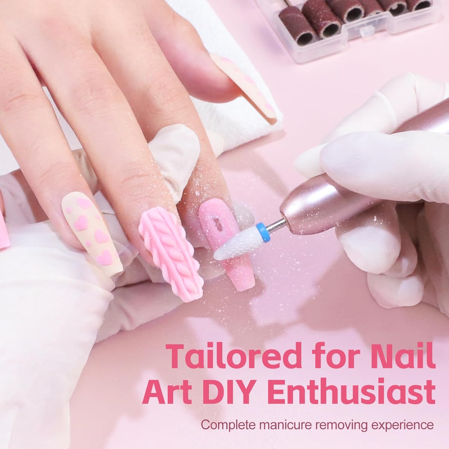 COSCELIA Acrylic Nail Kit with Everything, Pink White Nude Clear Acrylic Powder with Drill U V Light Sequin Glitter Decoration Powders Base Top Coat Nails Kit for Beginners Home Nail DIY - Image 9