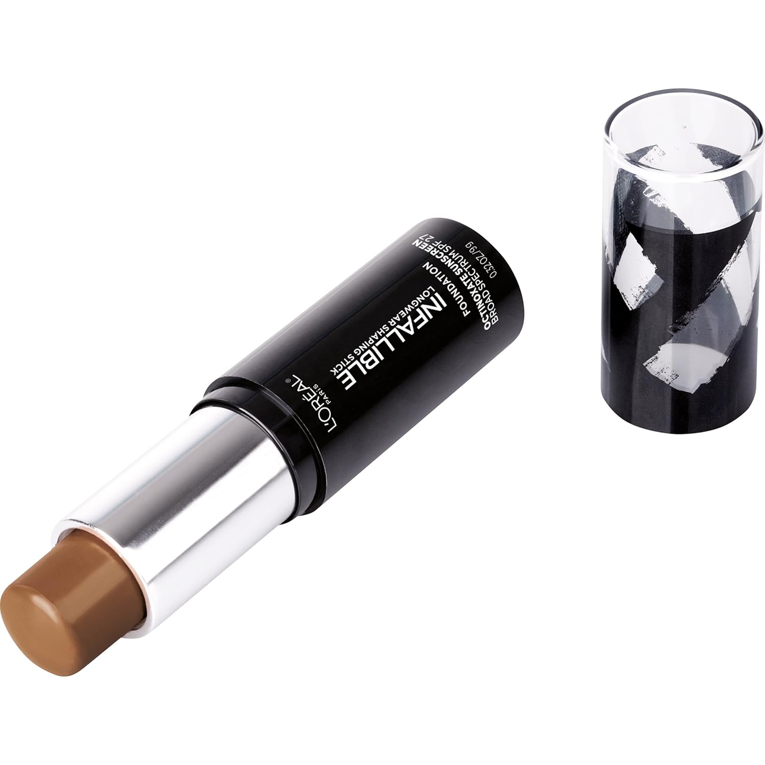 L'Oreal Paris Makeup Infallible Longwear Shaping Stick Foundation, 411 Chestnut, 1 Tube, 0.32 Ounce - Image 3