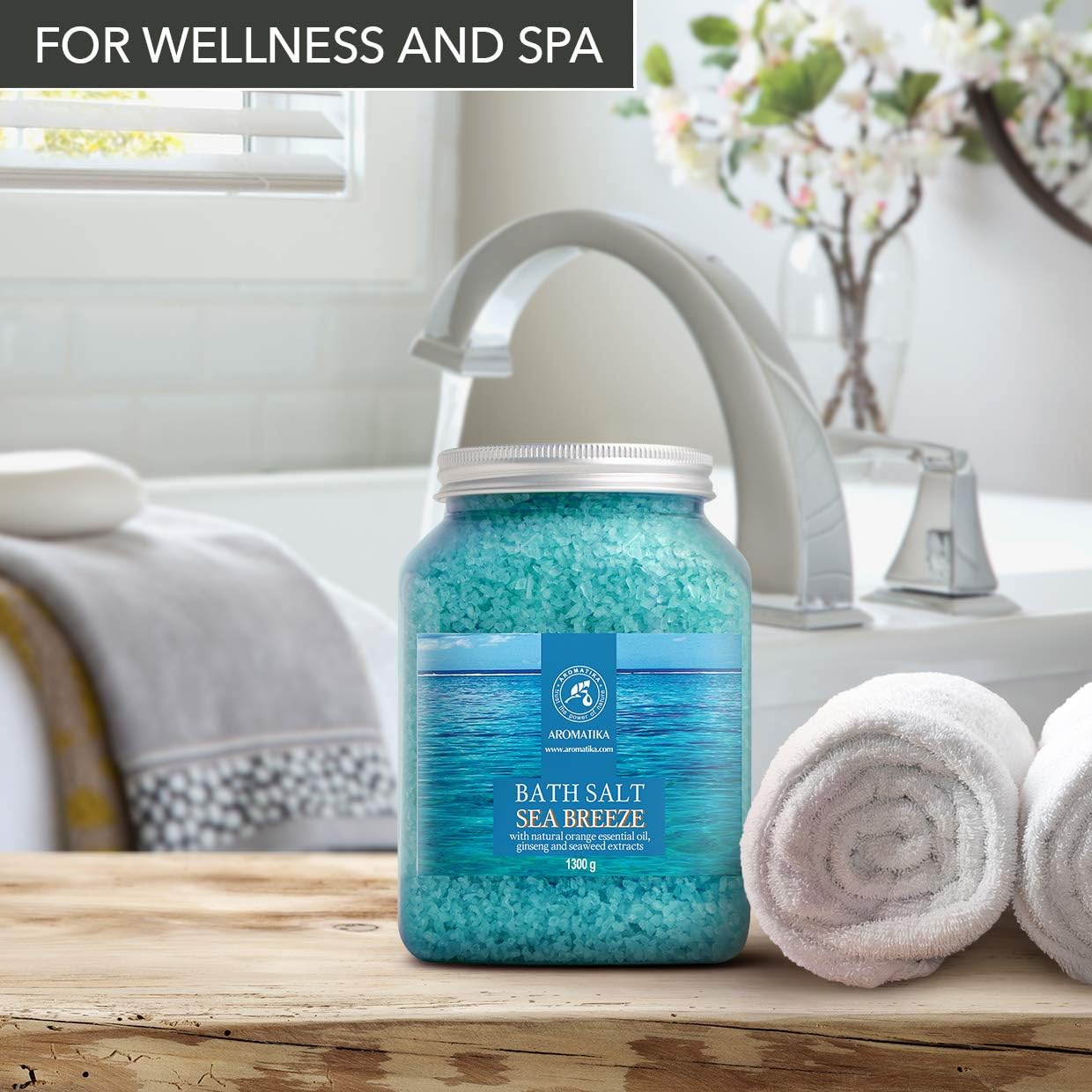 Bath Sea Salt 46 Oz - Sea Breeze Salt - Natural Bath Sea Salts - Best for Good Sleep - Relaxing - Calming - Body Care - Beauty - Aromatherapy - Image 7