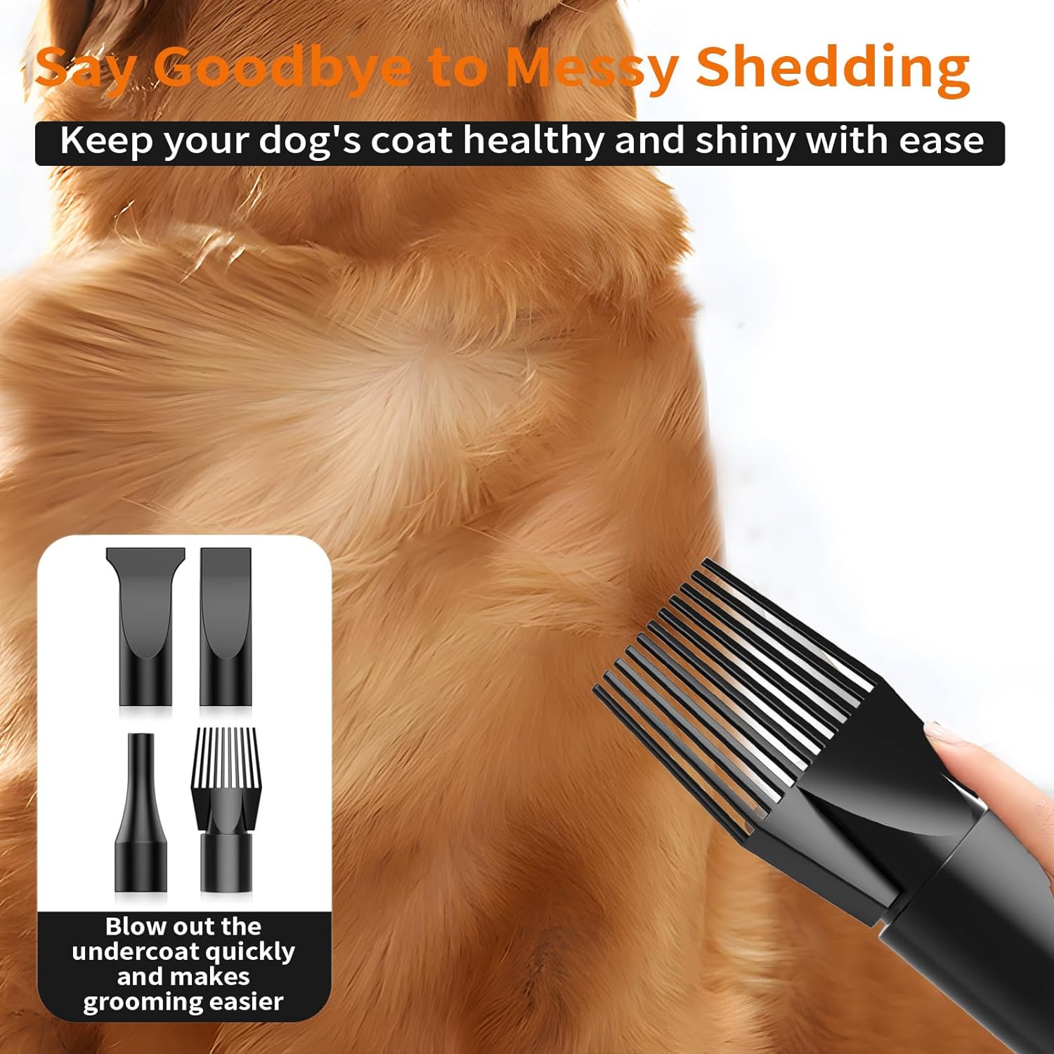 PETNF High Velocity Dog Dryer for Grooming Large Dogs, 3.2HP, Adjustable Speed and Temperature - Image 5