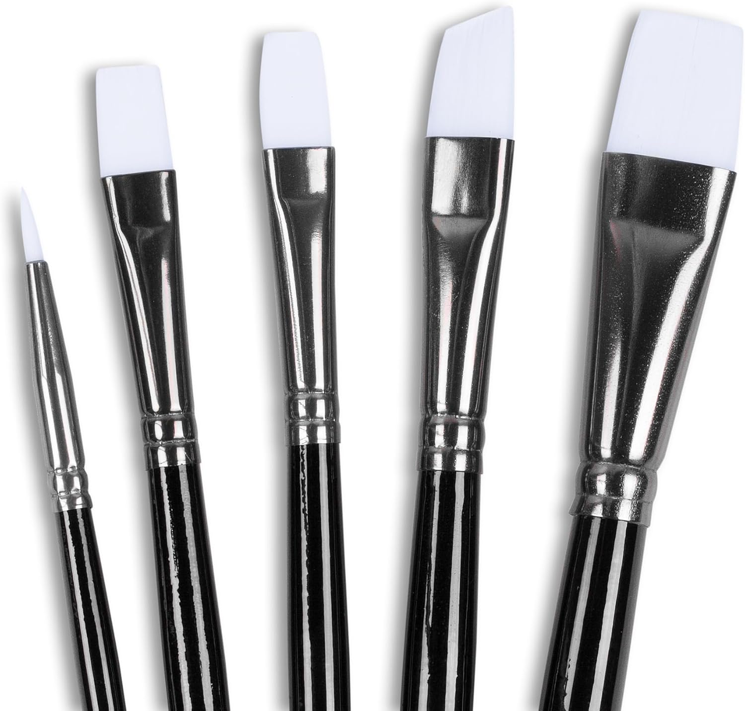 Angelus Paint Brush Set Round Flat Angular Artist Acrylic Paint Brush Set Shoe paint Brush set (5 pcs) - Image 5