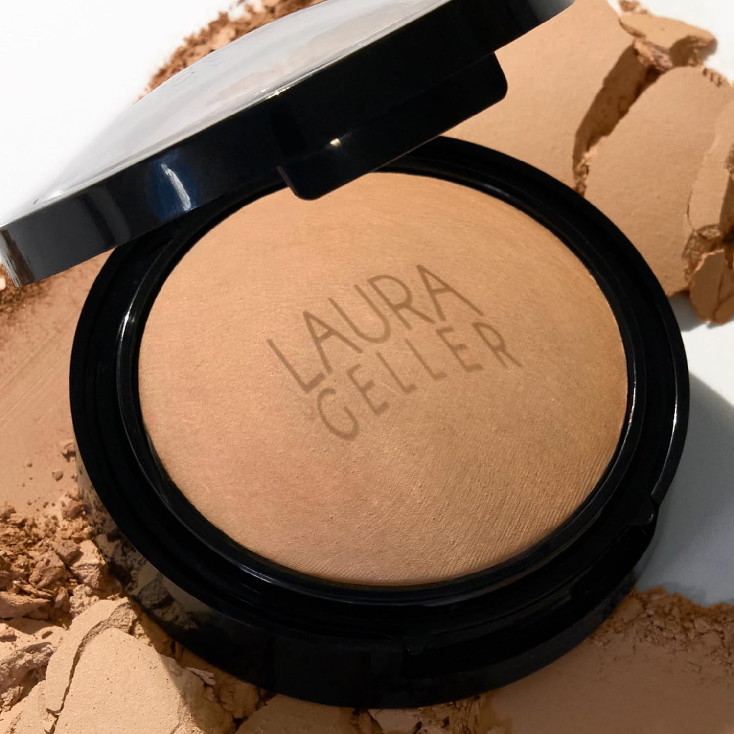 LAURA GELLER NEW YORK Baked Double Take Powder Foundation - Medium - Buildable Medium to Full Coverage - Matte Finish - Image 7
