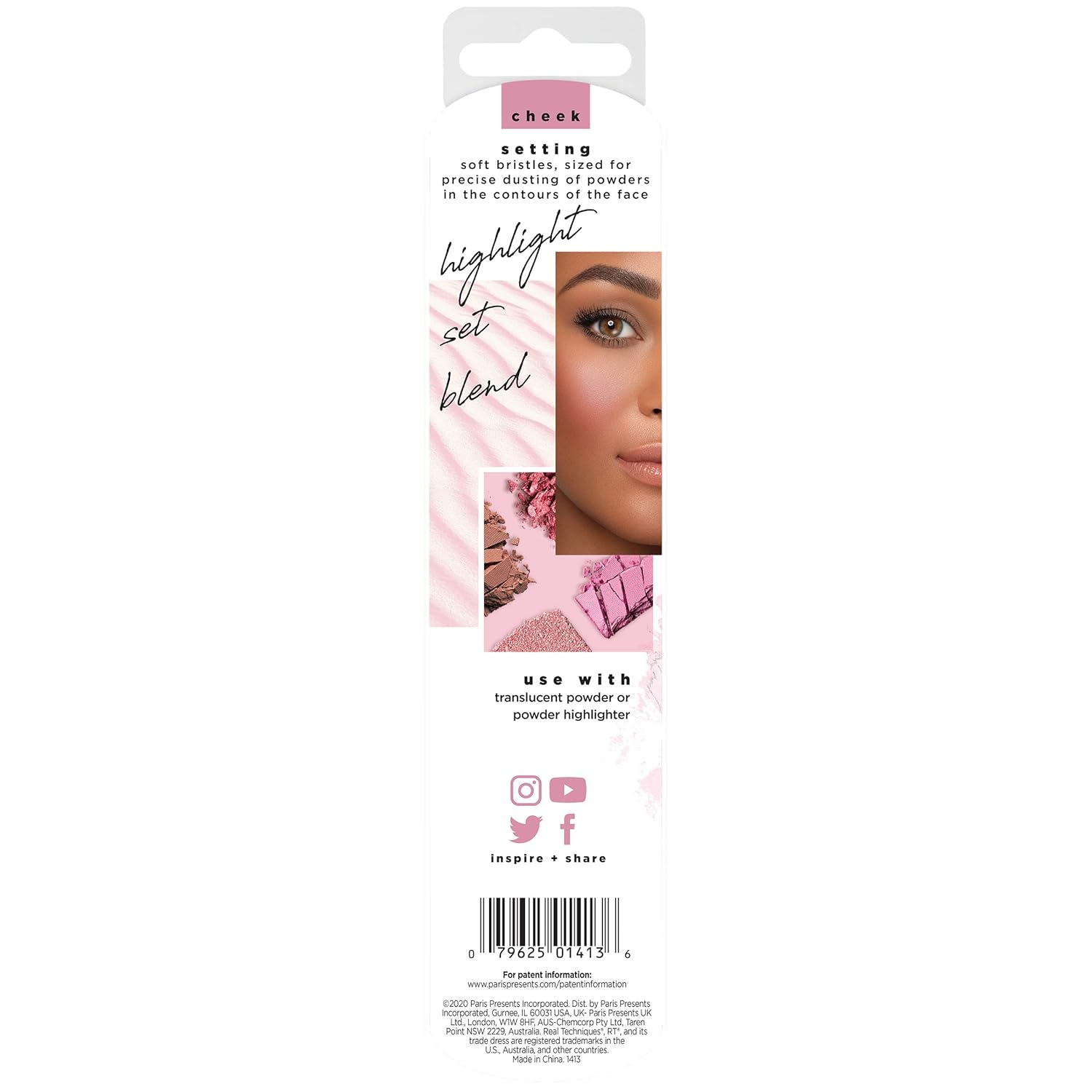 Real Techniques Makeup Setting Brush, For Setting Powder, Loose Powder, & Pressed Powder, Face Makeup Brush, 402 Brush, Sheer Coverage For Highlighter, Synthetic & Cruelty-Free Bristles, 1 Count - Image 7