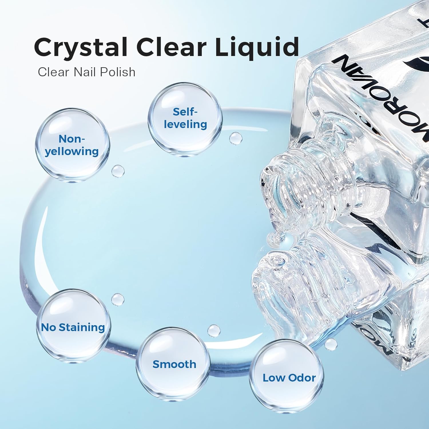 Base Top Coat Nail Polish: Clear Quick Dry High Glossy Nail Polish Shiny No Chip Long Lasting Air Dry Top Coat for Nail Art Manicure Salon Quality Women Gift - Image 9