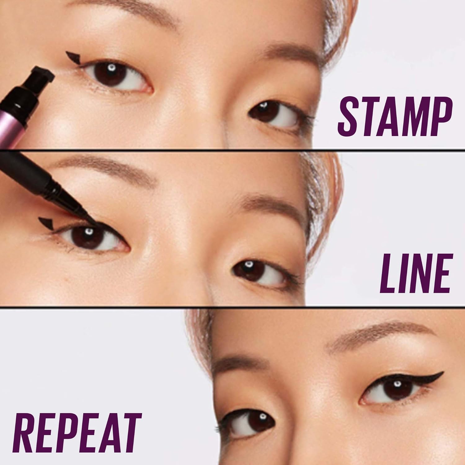 Kaja Winged Eyeliner Set - Wink Stamp Original | with Avocado Extract, Double-ended Wing, Smudge-Proof, Waterproof, Eye Irritation Tested, Long Lasting Pencil, Colorstay, Matte Finish, Cat Eye Look - Image 7