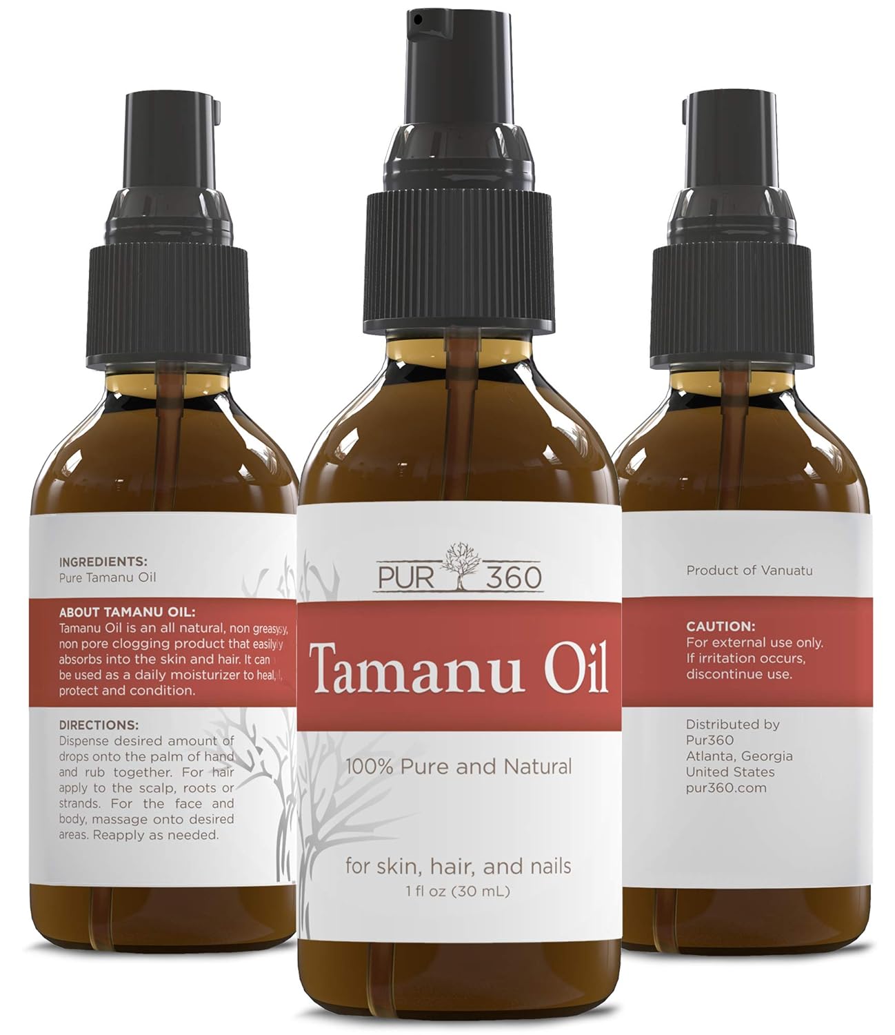 PUR360 Tamanu Oil - Best Treatment for Psoriasis, Eczema, Acne Scar, Rosacea - Relief for Dry, Scaly Skin, Scalp and More - Cold Pressed – Proven 100% Pure - Image 7