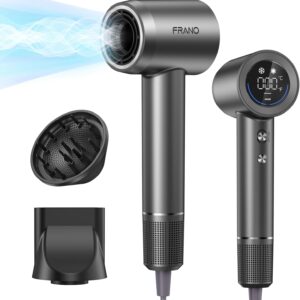 Hair Dryer with Diffuser - 150000 RPM Professional High-Speed Blow Dryer, 200 Million Negative Ionic Hairdryer, HD Display & Low Noise, Travel Gift for Women