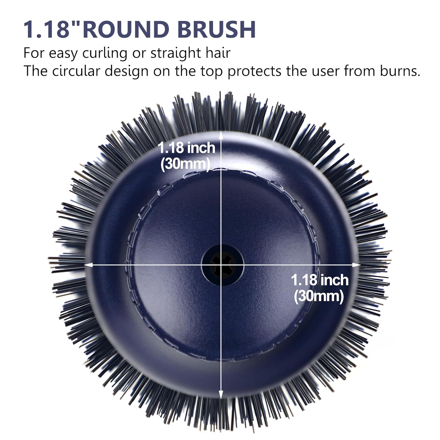 Hair Dryer Brush, Aima Beauty 4-in-1 Upgrade Hot Air Straightener Curler Function for Women, Hair Styling Tools, Prussian Blue-Round - Image 7