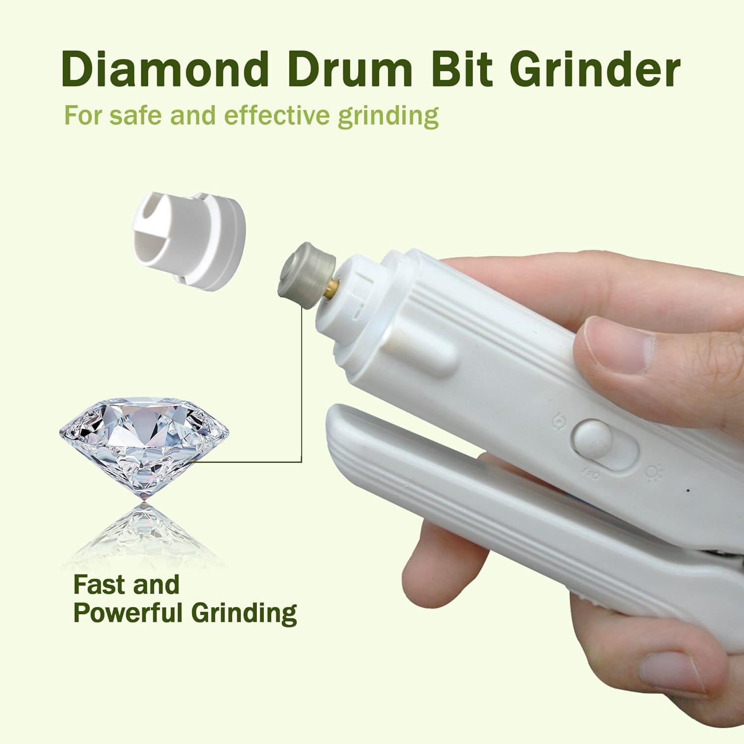 2-in-1 Dog Nail Grinder & Dog Nail Clippers Trimmers for Large Medium Small Dogs Cats Pets Claw Trimmer with LED Lights (White) - Image 5