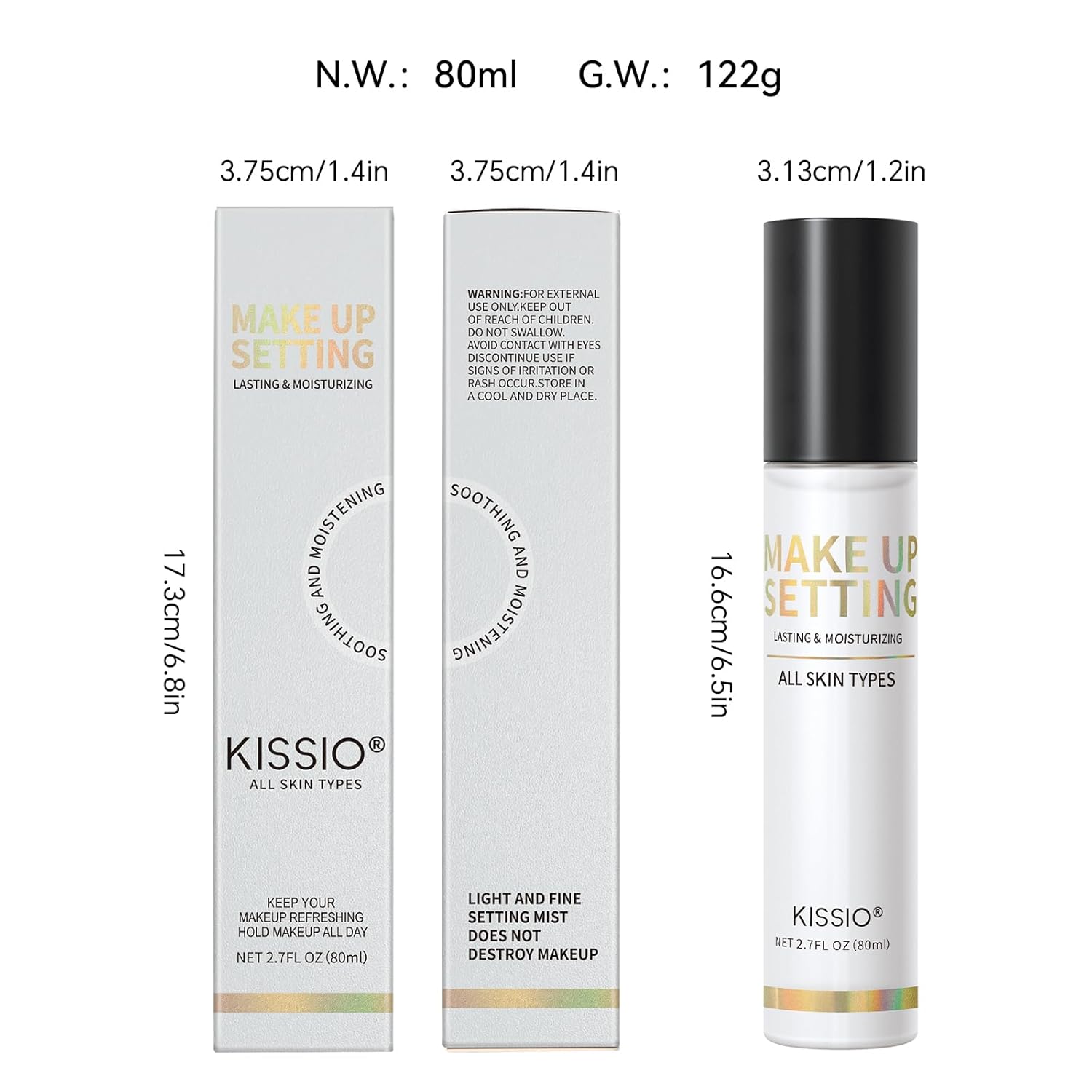 KISSIO Makeup Setting Spray,Long Lasting Setting Mist for 16HR Makeup Wear,Lightweight,Hydrating and Soothing,Fine Mist,Natural Finish for All Skin Type,2.7 FL OZ - Image 7