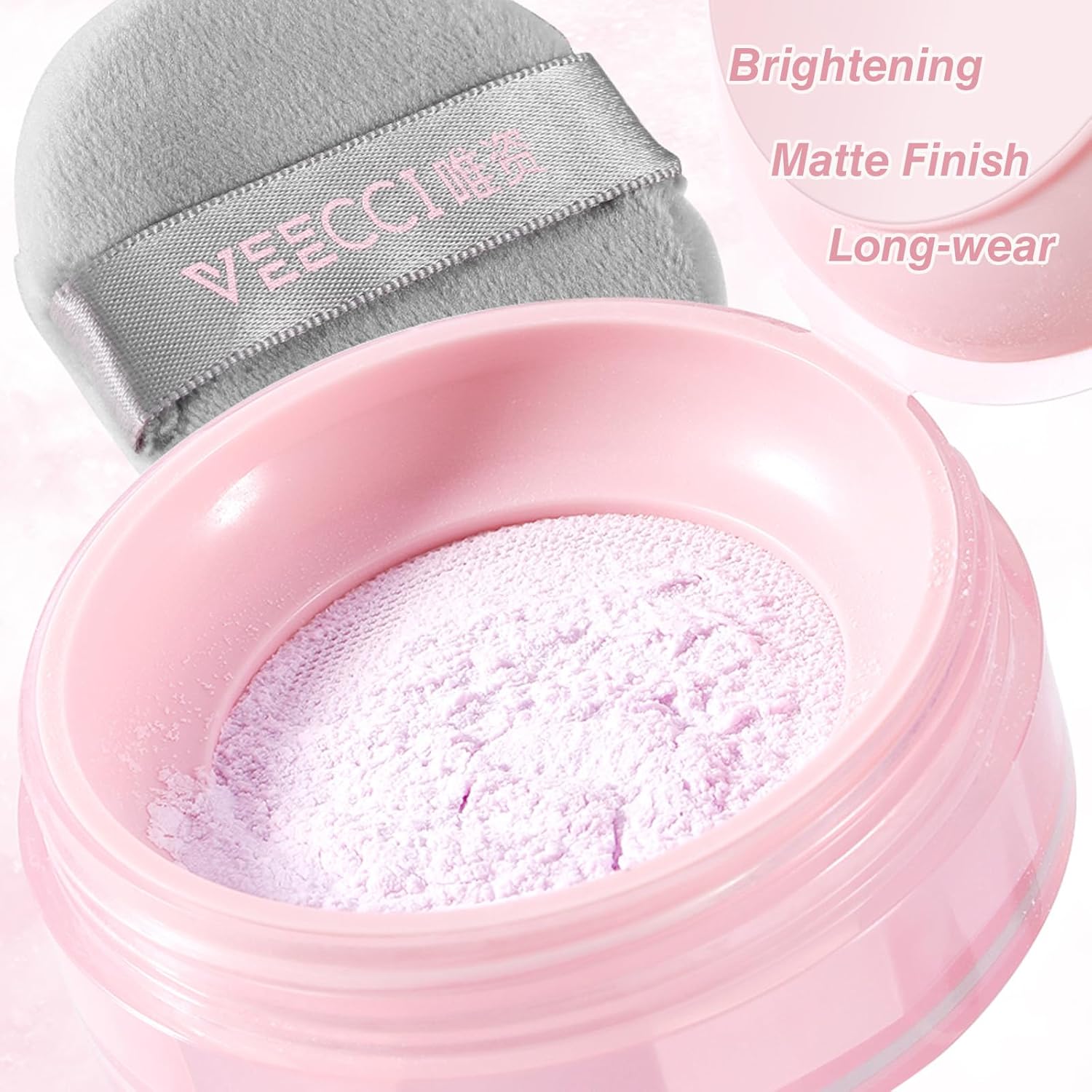 Light Purple Matte Finish Loose Setting Powder Tone-up Face Makeup Translucent Dry Oily Skin Controls Shine Lightweight - Image 7
